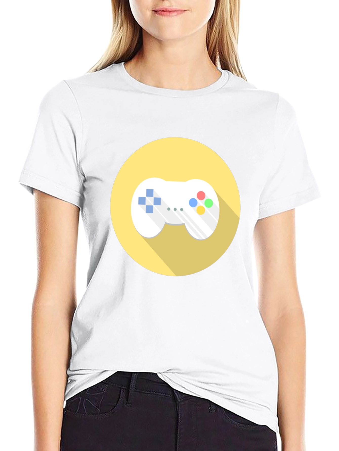 Gaming Controller Graphic Tee - Black Casual T-Shirt