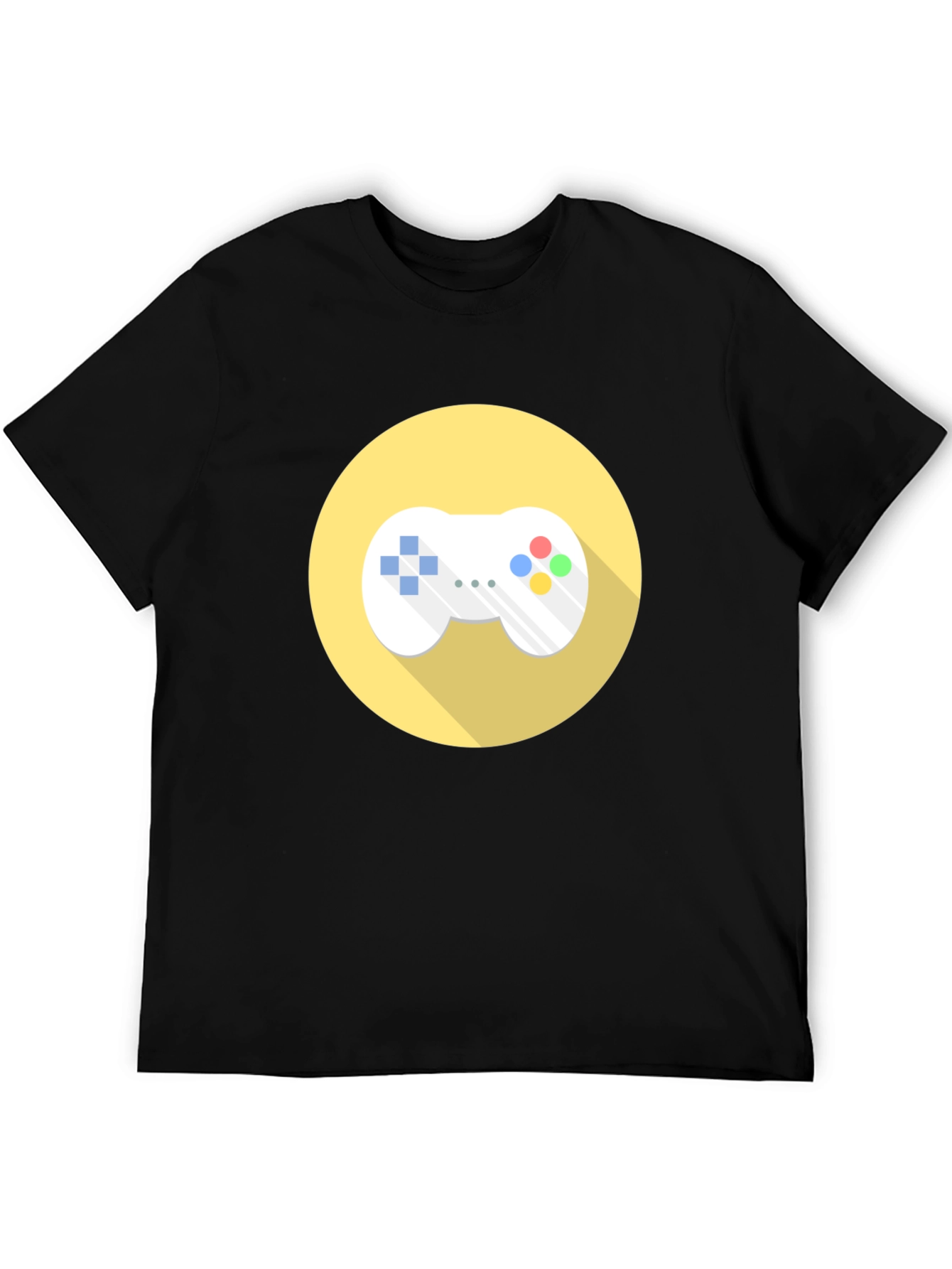 Gaming Controller Graphic Tee - Black Casual T-Shirt
