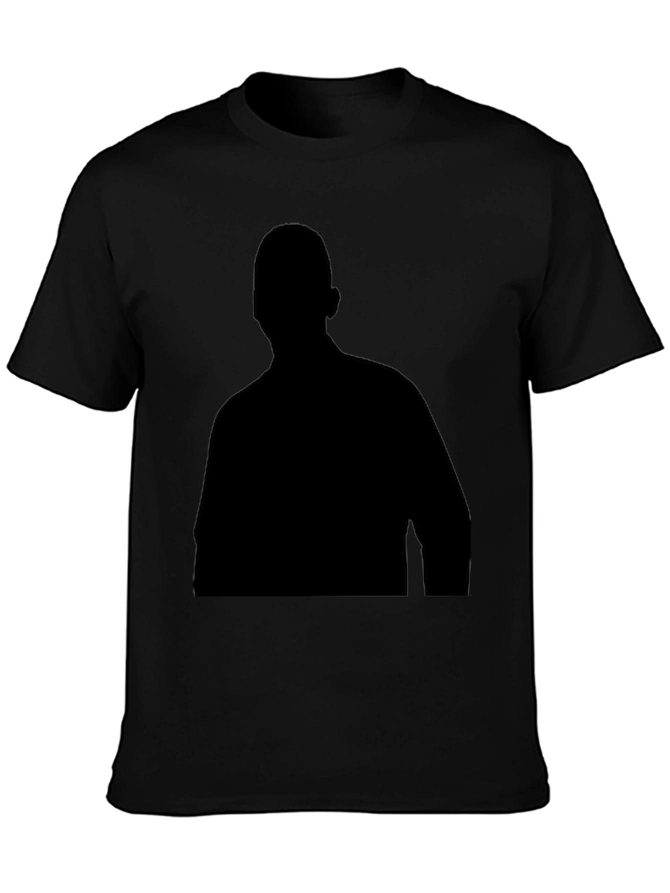Mens Black Silhouette Graphic T-Shirt