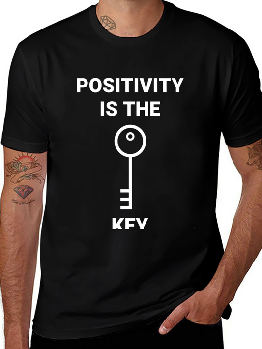 Positivity Key T-Shirt - Stylish Graphic Tee