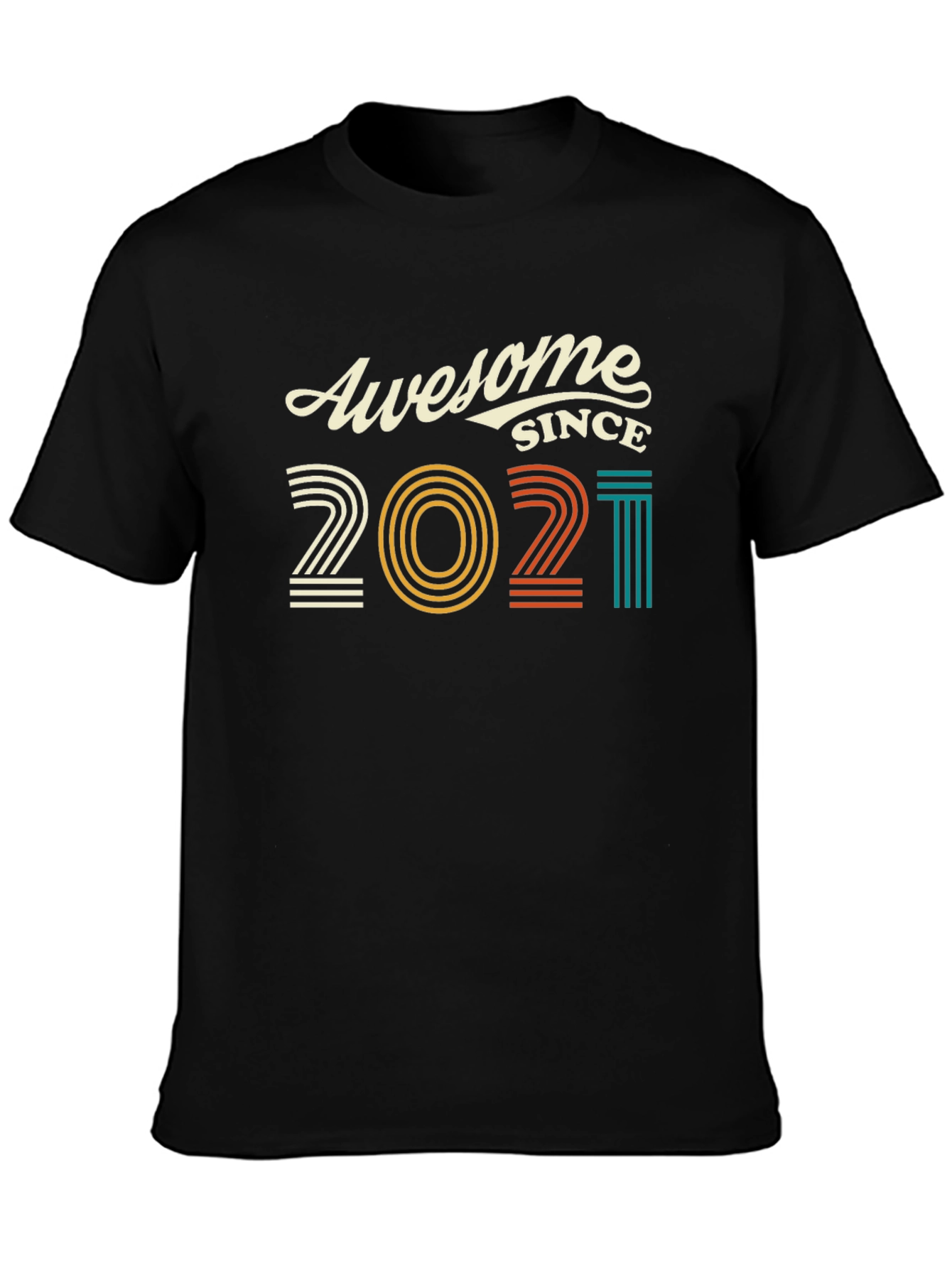 Awesome Since 2021 Graphic T-Shirt - Black