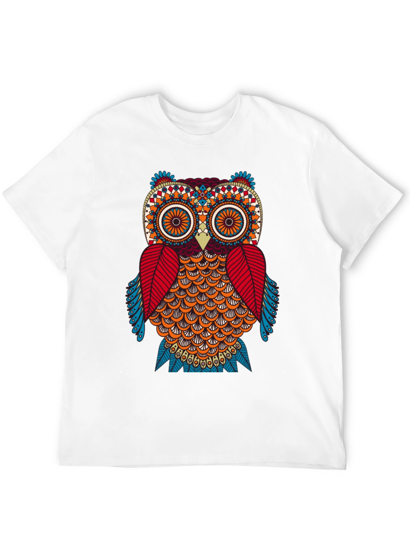 Owl Graphic Print Black T-Shirt