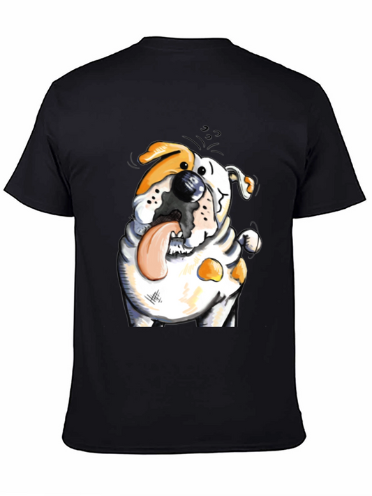 Cartoon Bulldog Graphic T-Shirt - Funny Dog Tee