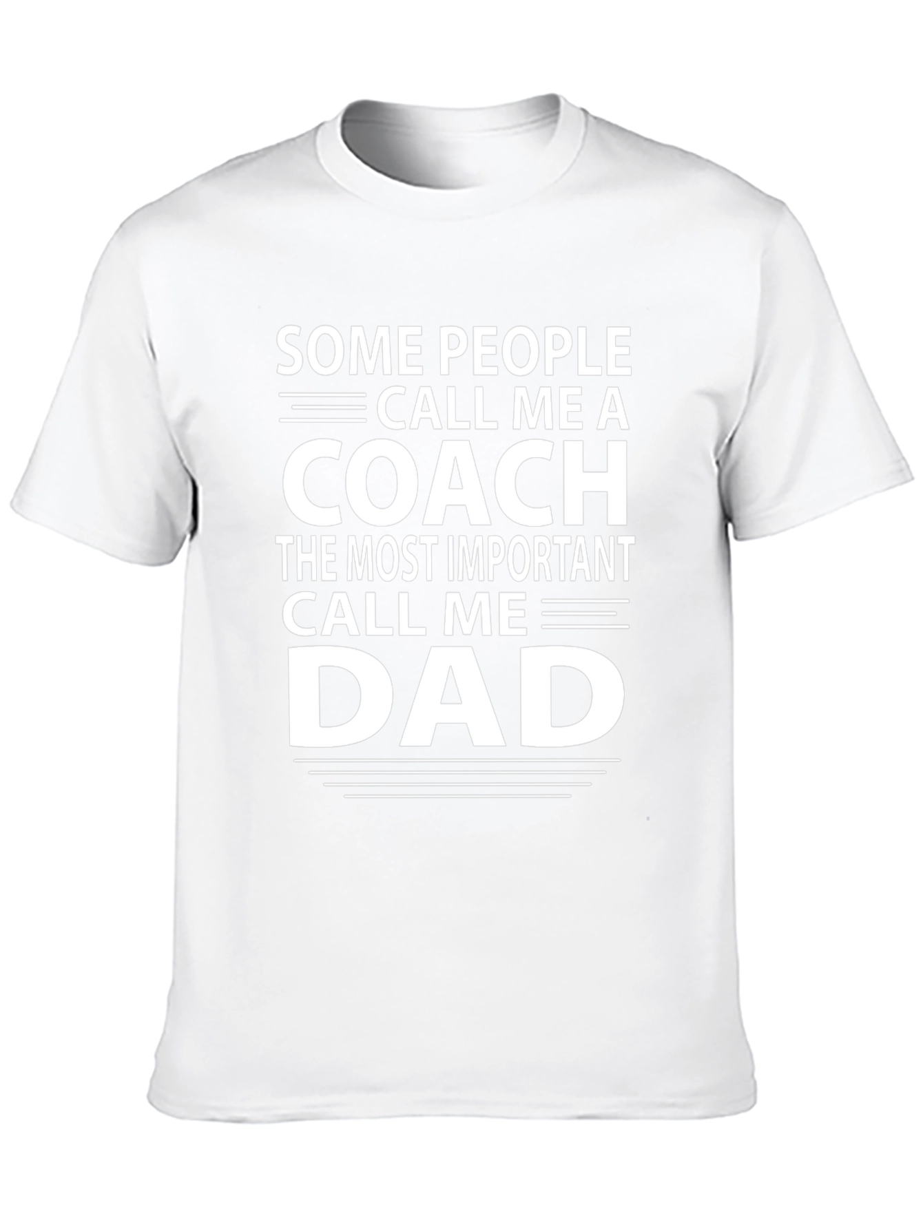 Coach and Dad Graphic T-Shirt - Black Cotton Tee