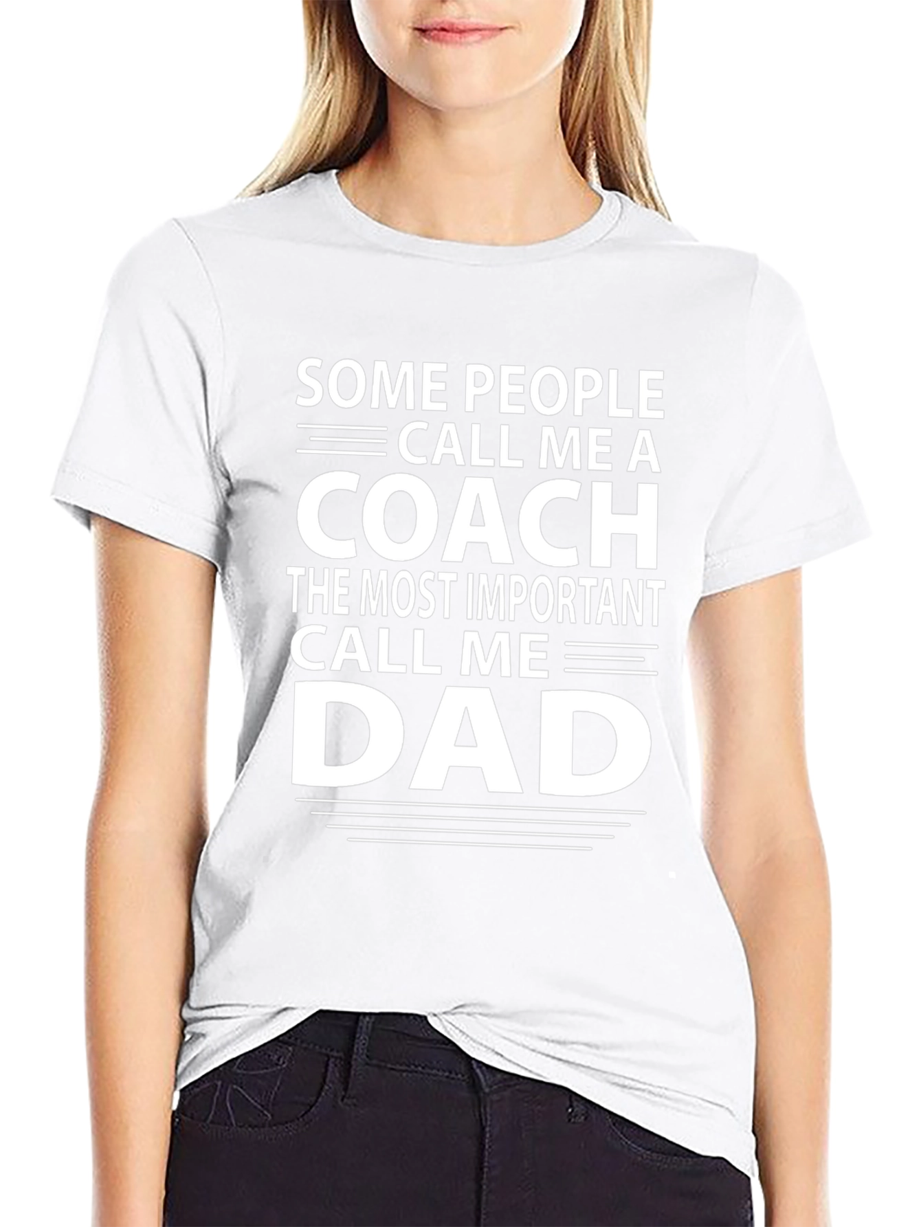 Coach and Dad Graphic T-Shirt - Black Cotton Tee