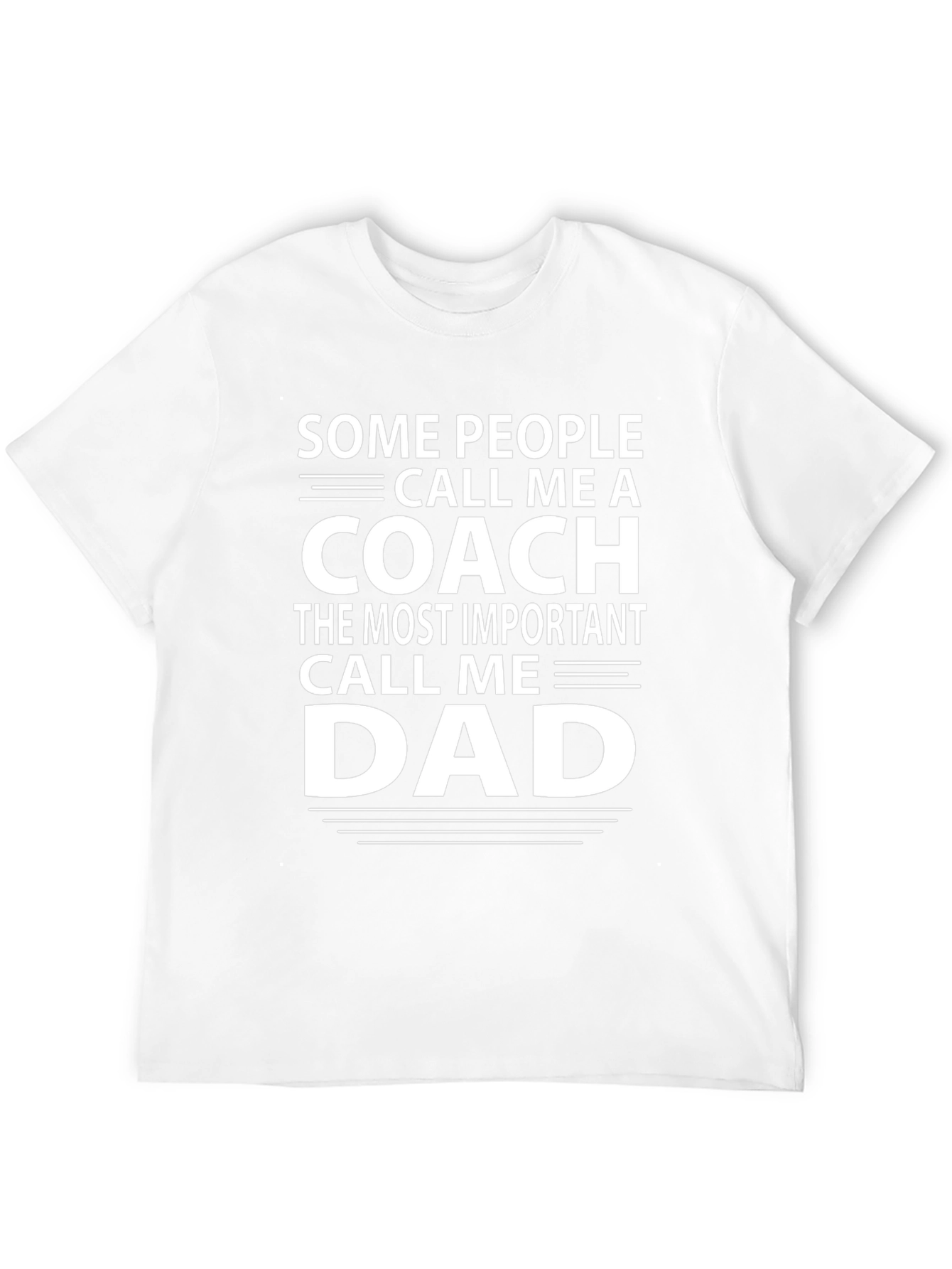 Coach and Dad Graphic T-Shirt - Black Cotton Tee