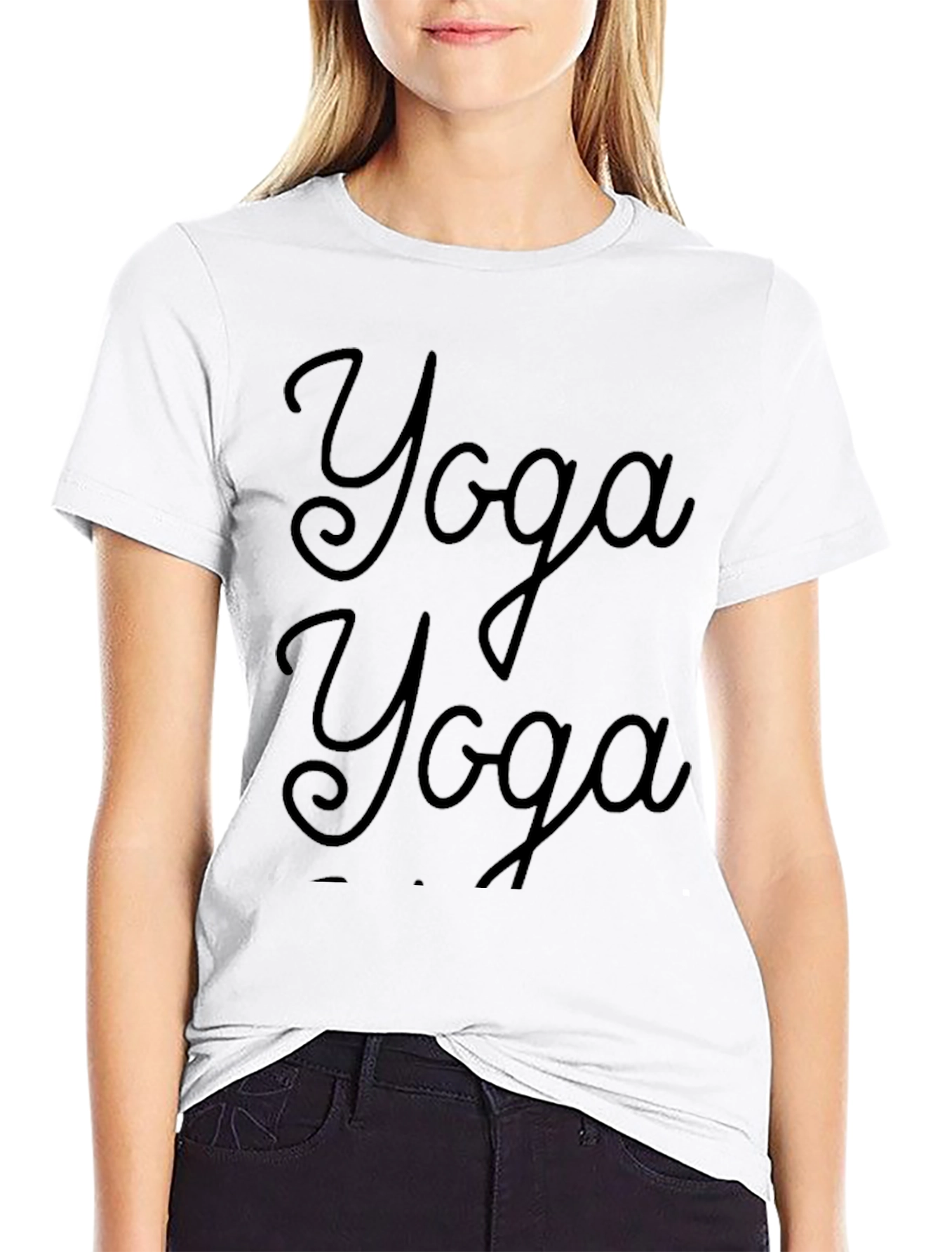 Yoga Graphic Black T-Shirt | Relaxed Fit