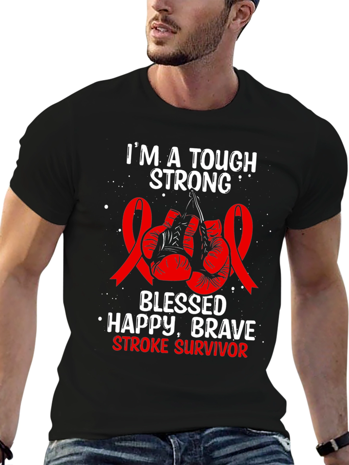Tough Strong Stroke Survivor Graphic Tee