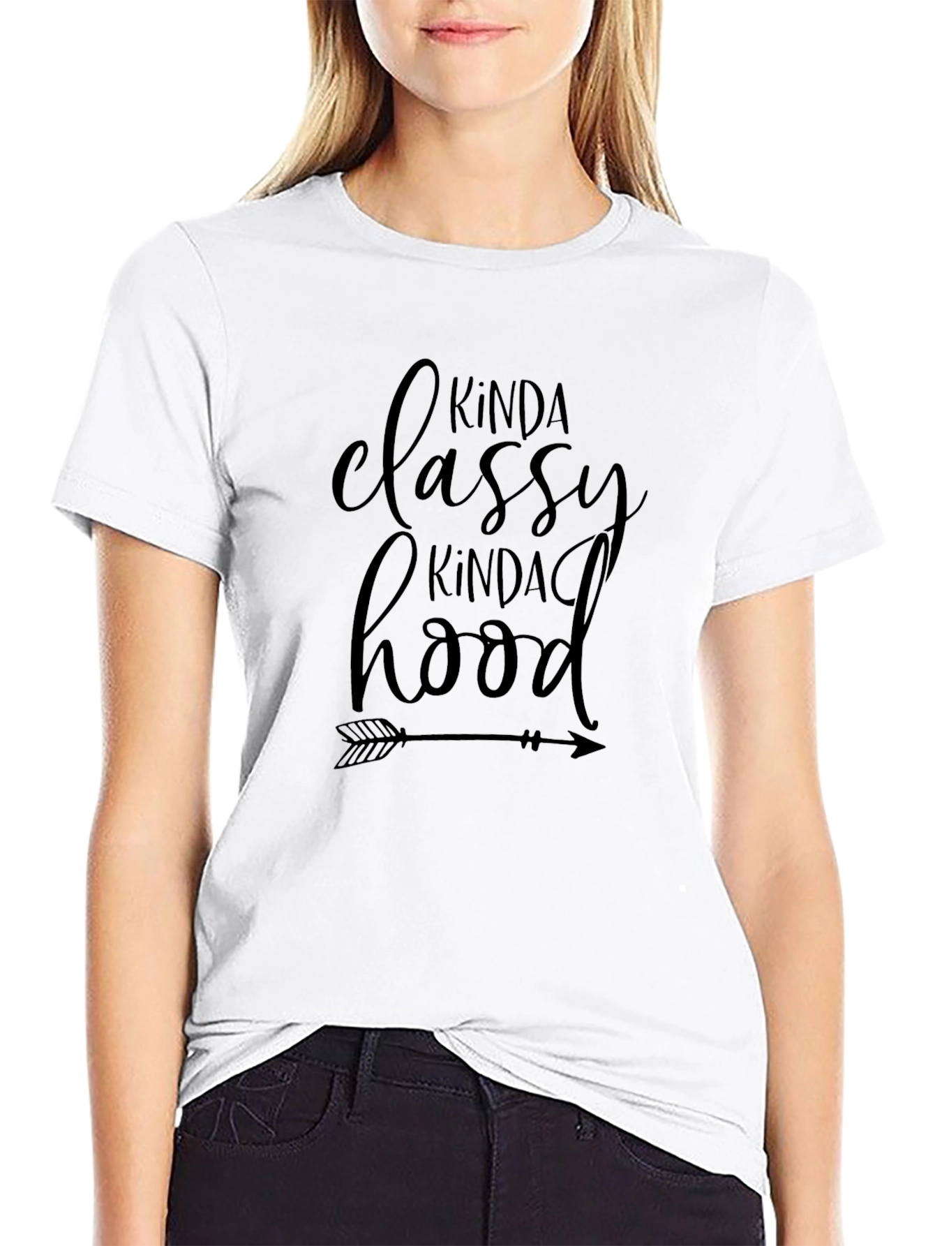Kinda Classy Kinda Hood Black Graphic Tee