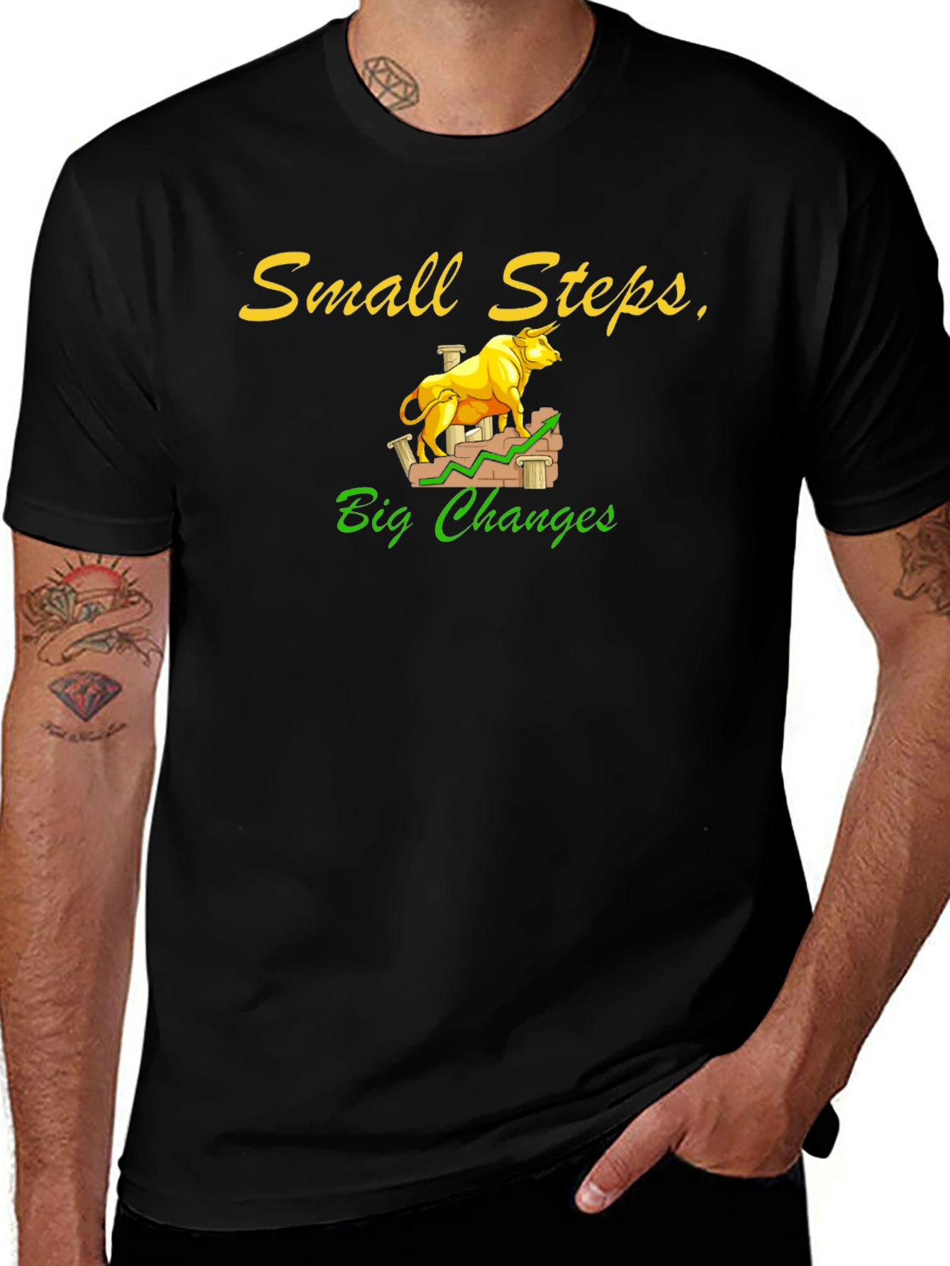 Small Steps Big Changes Bull Market T-Shirt