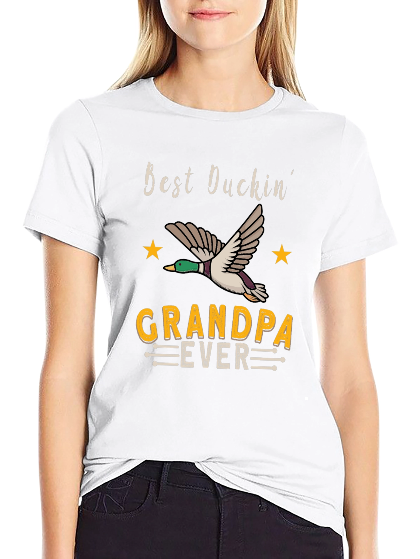 Best Duckin Grandpa Ever T-Shirt - Hunting Grandfather Gift