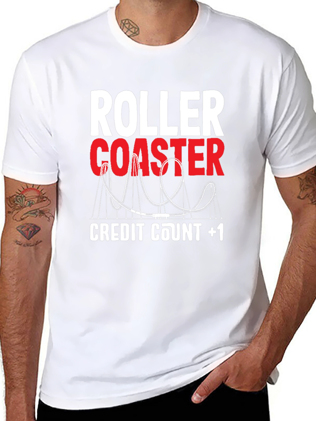 Roller Coaster Credit Count +1 Tee