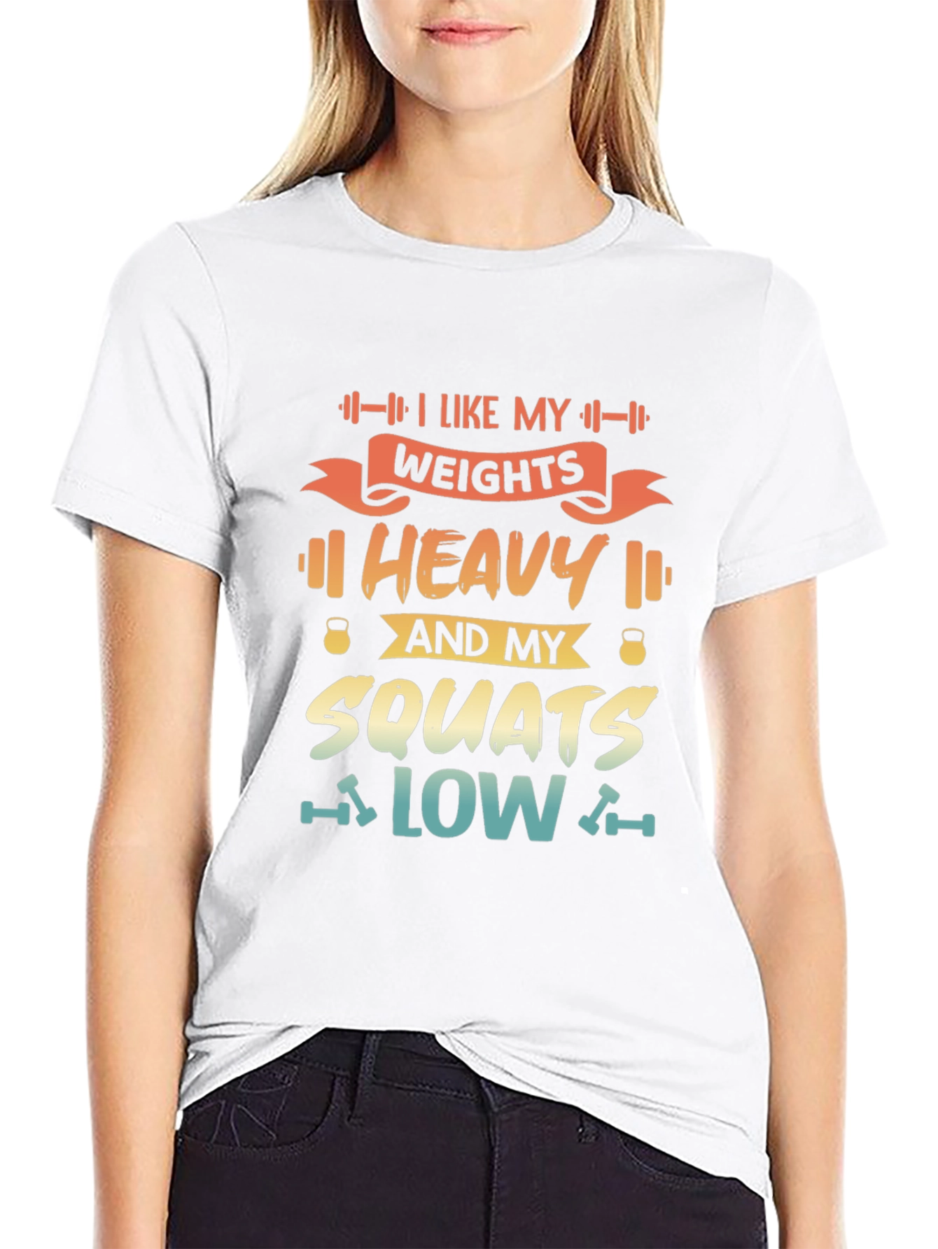 Heavy Weights & Low Squats Graphic Tee - Black