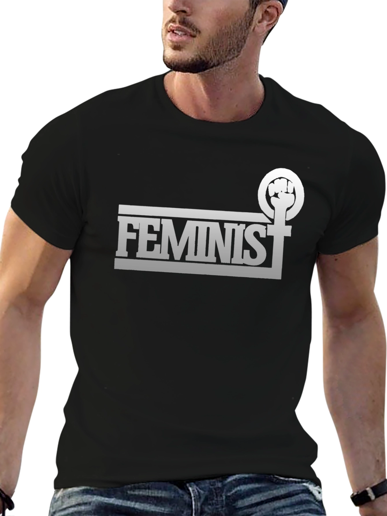 Feminist Fist T-Shirt - Black Graphic Tee