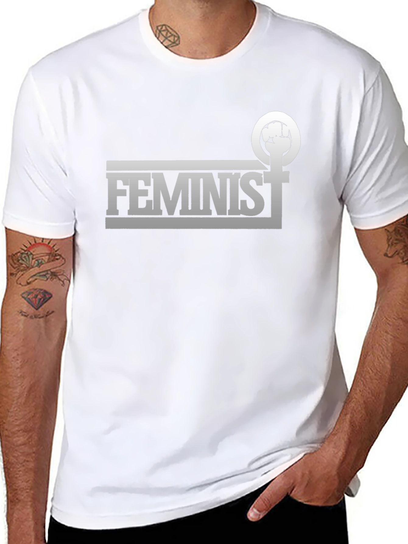 Feminist Fist T-Shirt - Black Graphic Tee