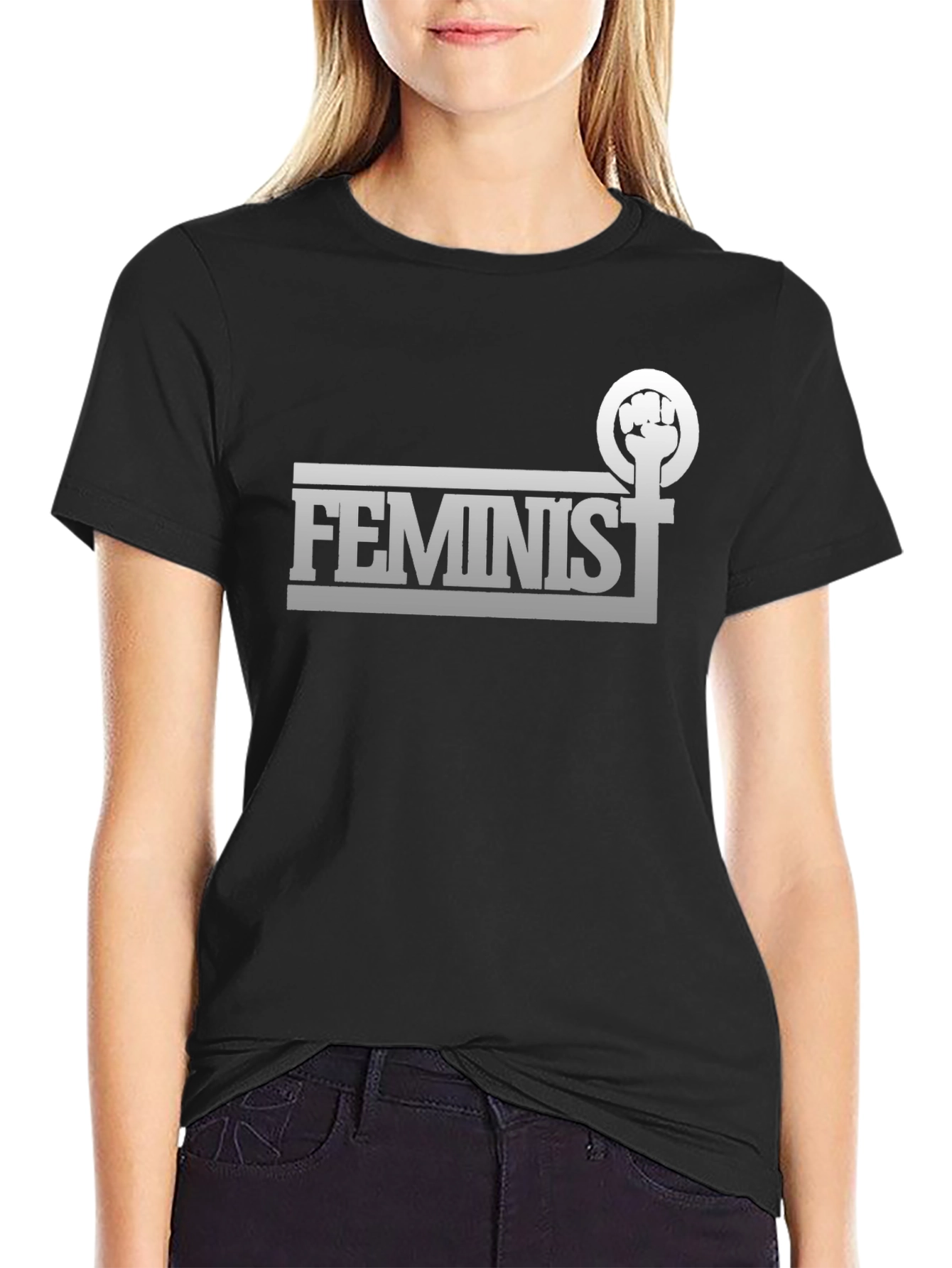 Feminist Fist T-Shirt - Black Graphic Tee