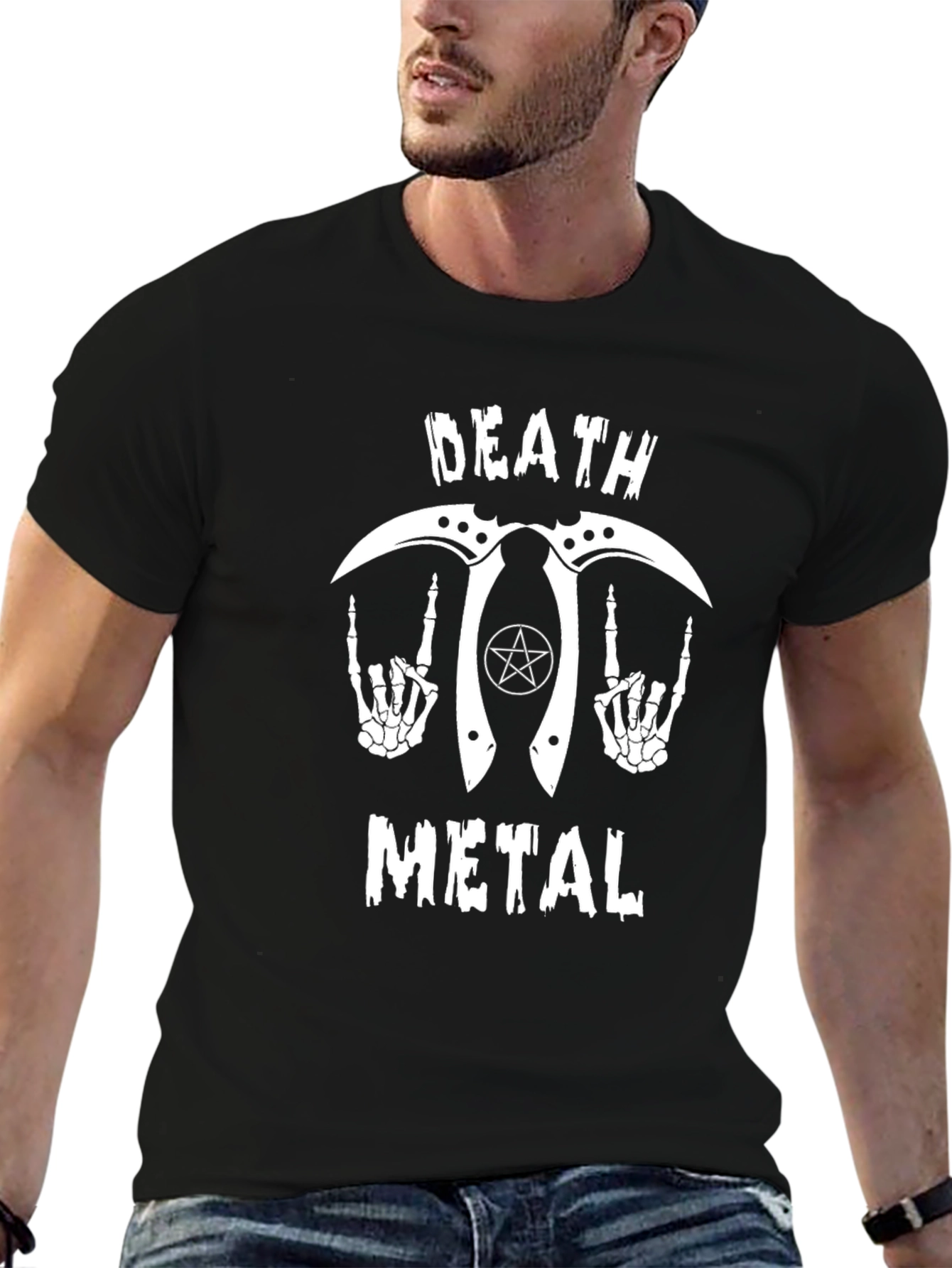 Death Metal Graphic T-Shirt - Black Rocker Tee