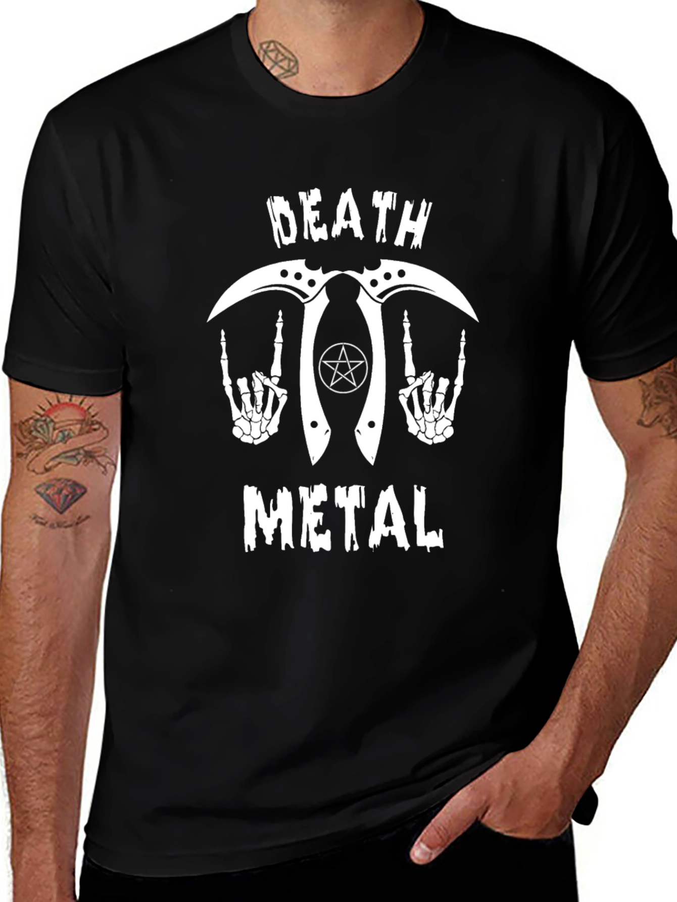 Death Metal Graphic T-Shirt - Black Rocker Tee
