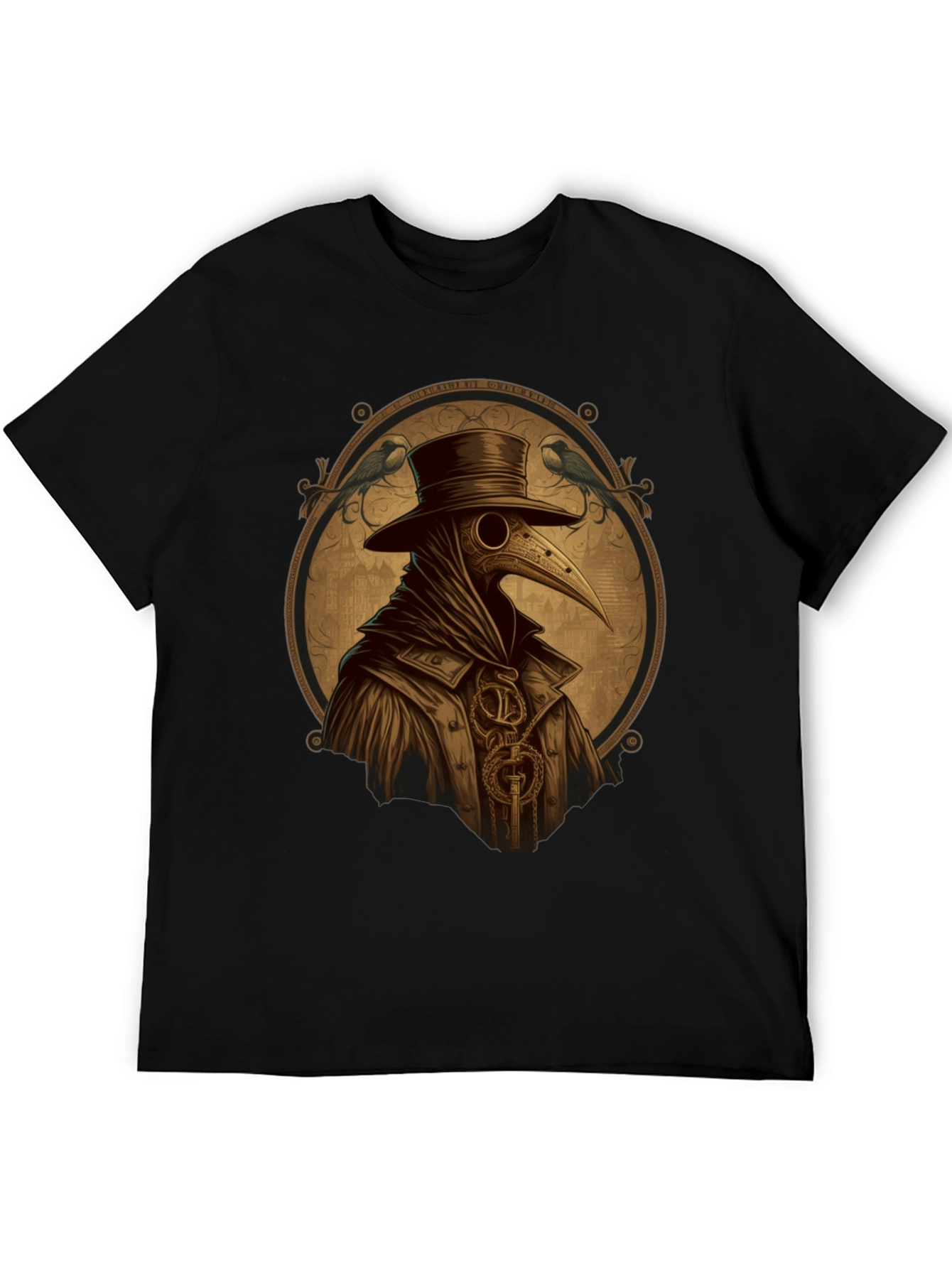 Plague Doctor T-Shirt - Steampunk Bird Mask