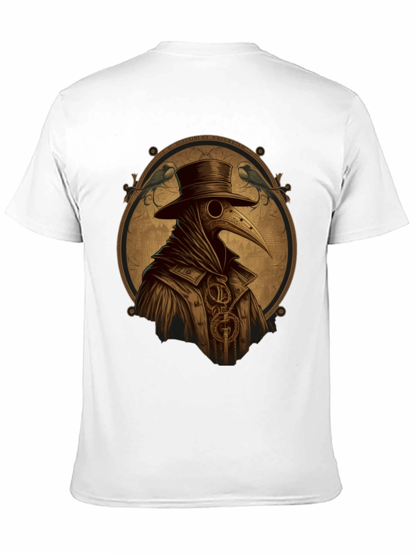Plague Doctor T-Shirt - Steampunk Bird Mask