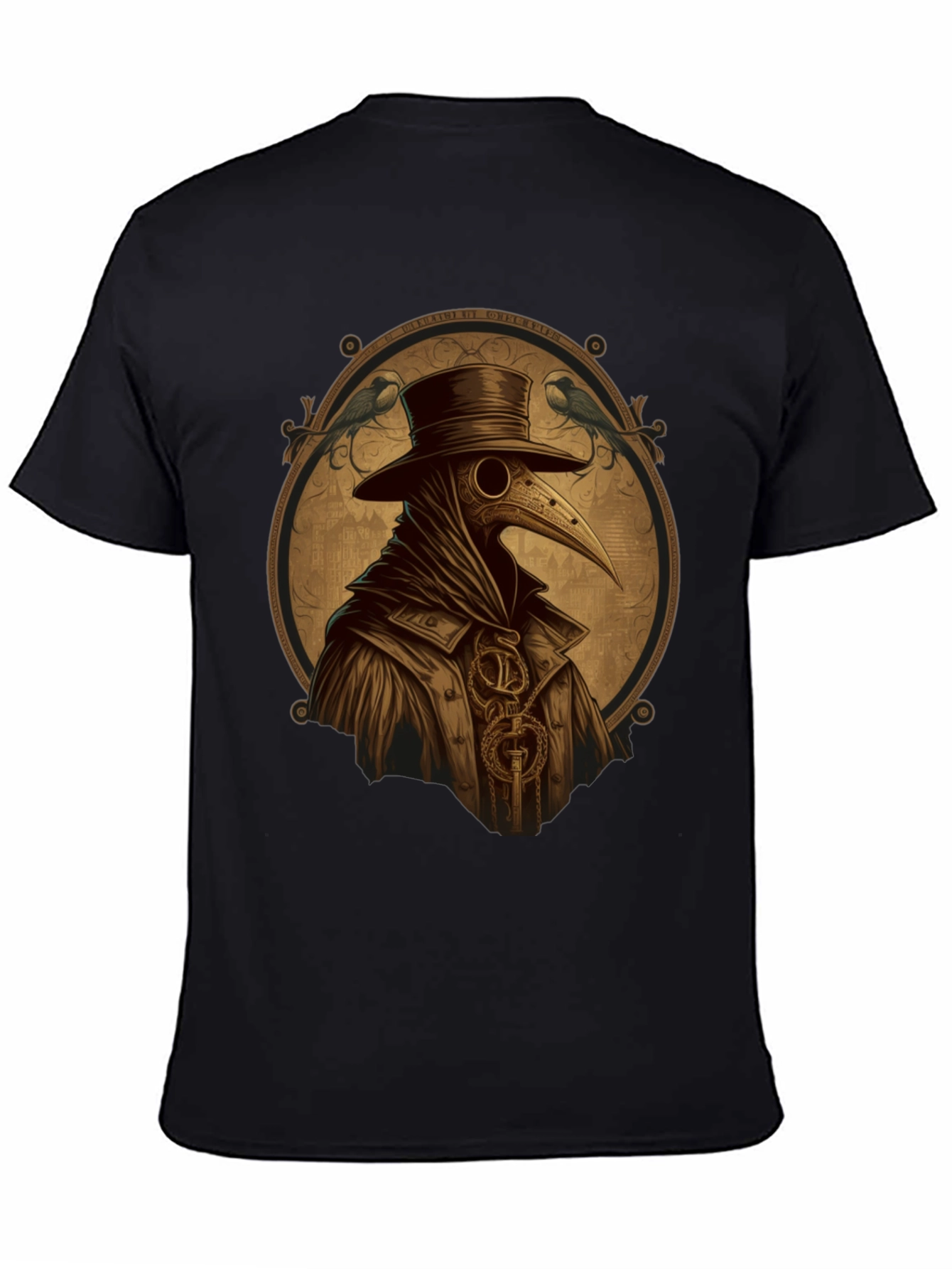 Plague Doctor T-Shirt - Steampunk Bird Mask