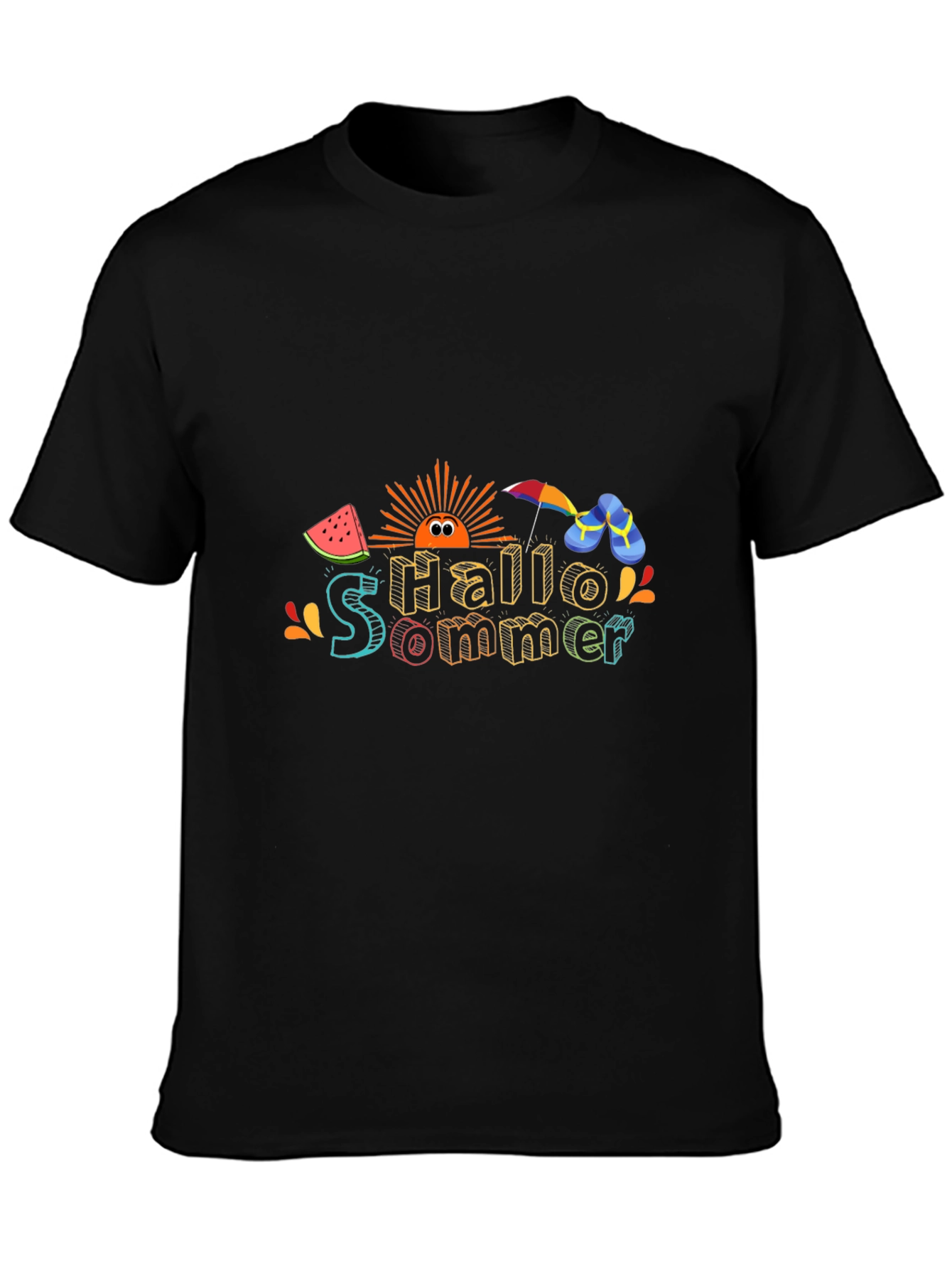 Fun Summer Vibes Black T-Shirt