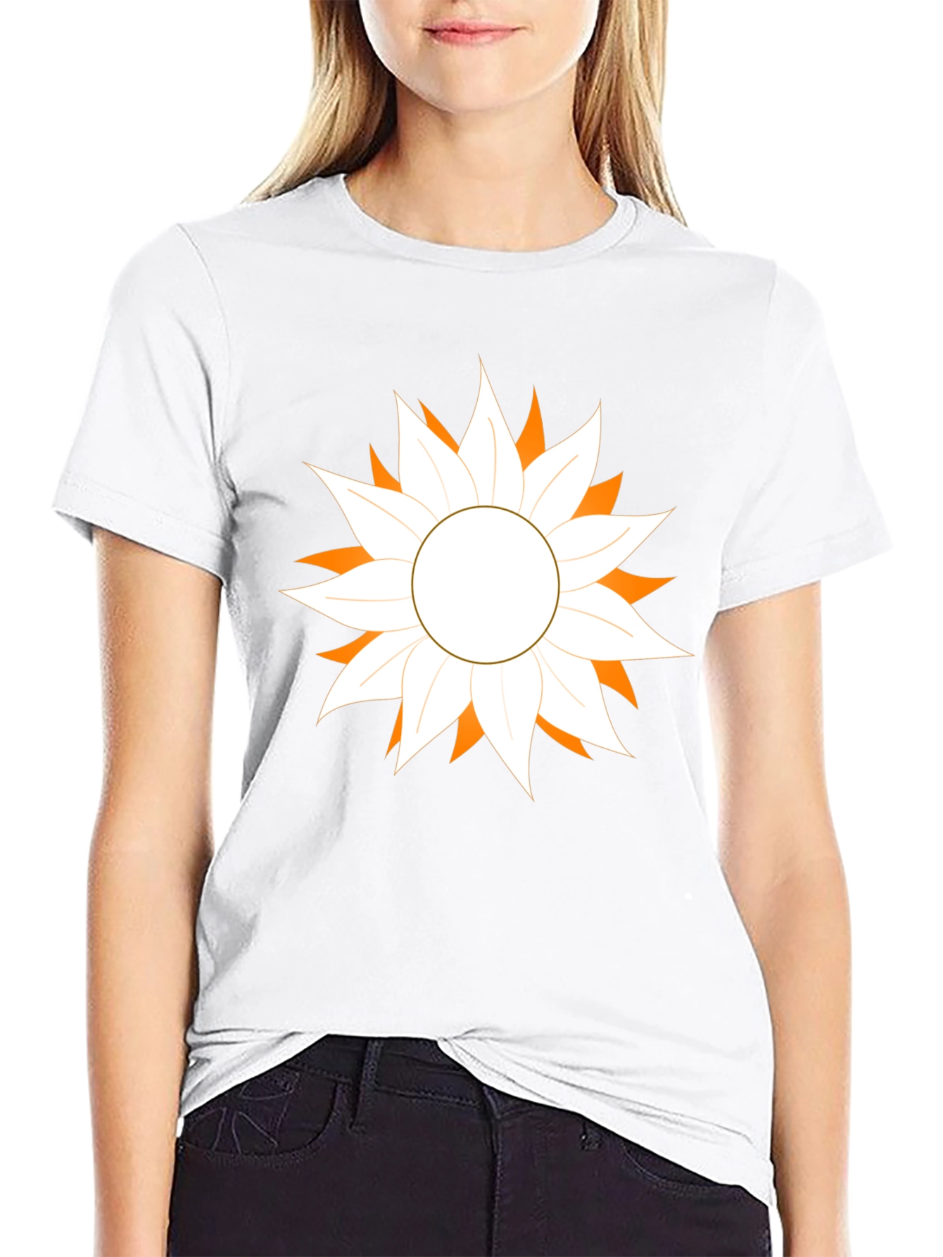 Stylish Black T-Shirt with Floral Graphic Design