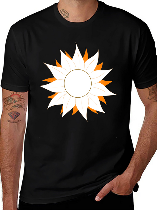 Stylish Black T-Shirt with Floral Graphic Design