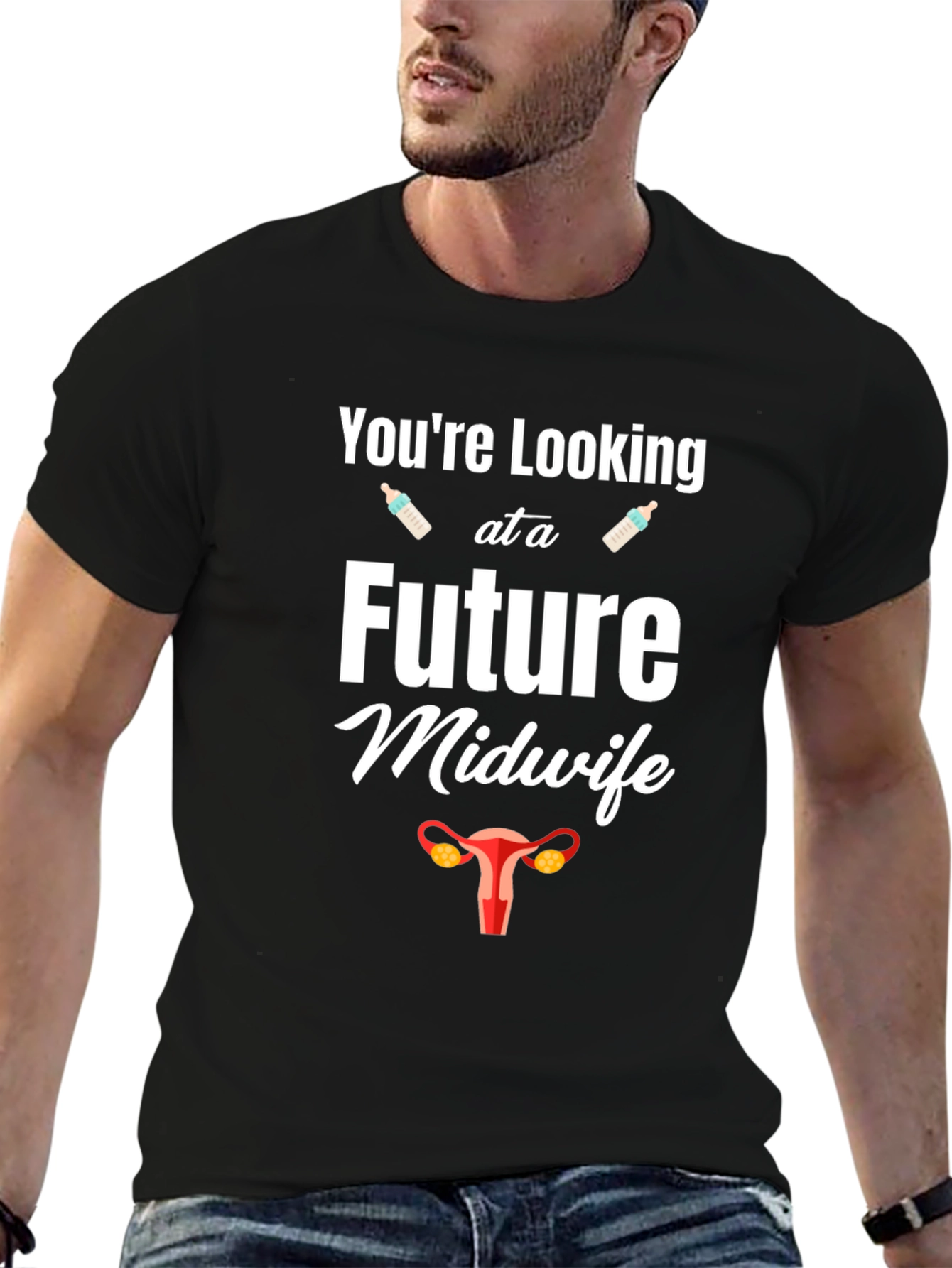 Future Midwife Graphic Tee - Black Unisex Shirt