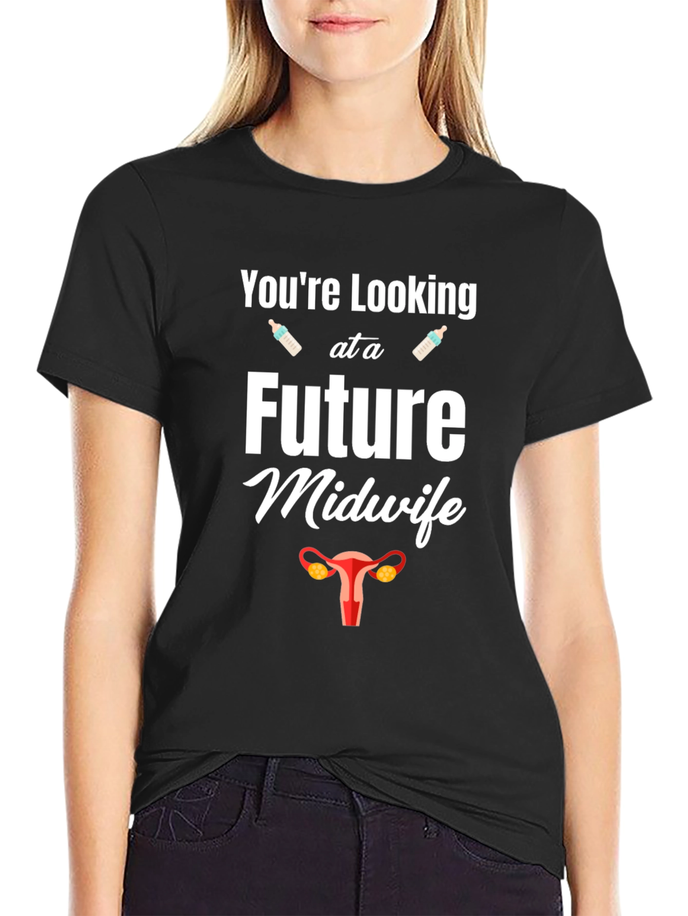 Future Midwife Graphic Tee - Black Unisex Shirt