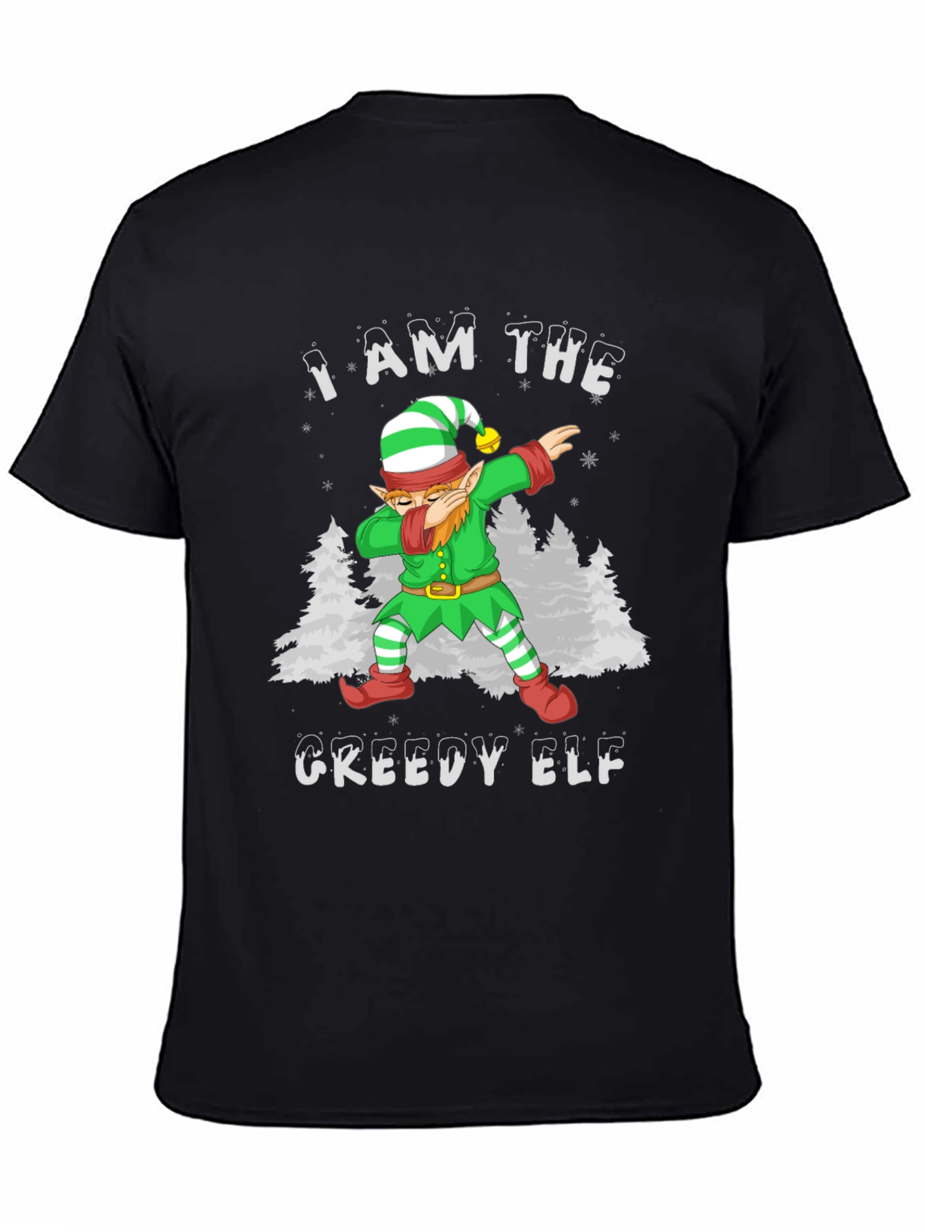 Greedy Elf Christmas T-Shirt - Dabbing Holiday Tee