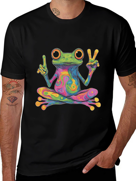 Psychedelic Frog T-Shirt - Peace & Love