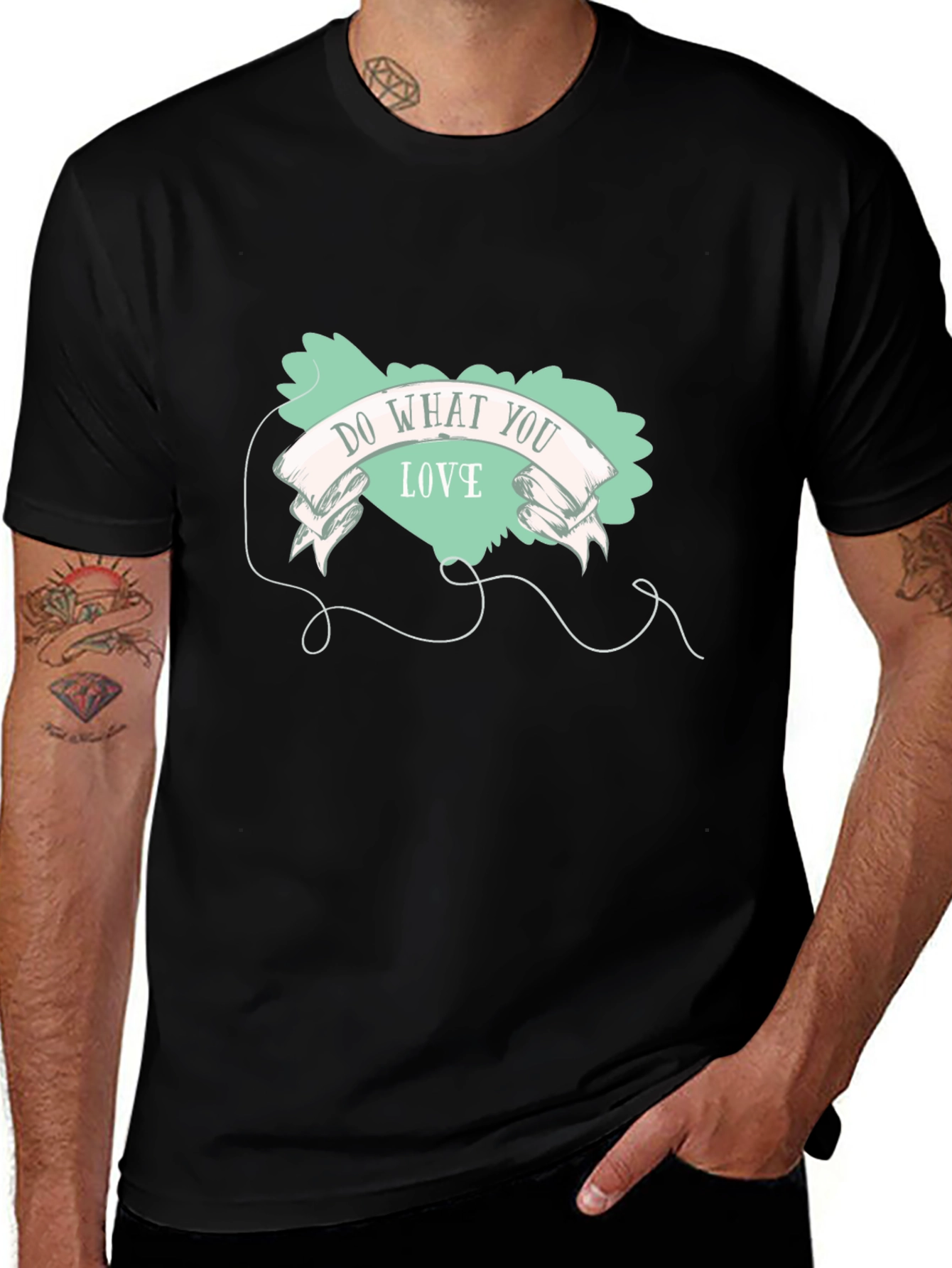 Do What You Love Black Graphic T-Shirt