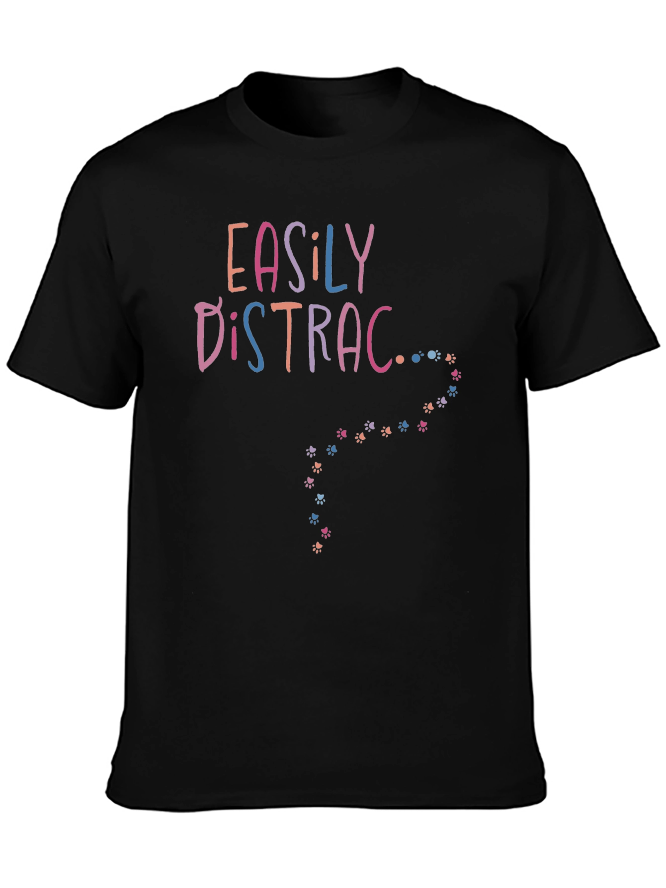 Easily Distracted Paw Print Tee