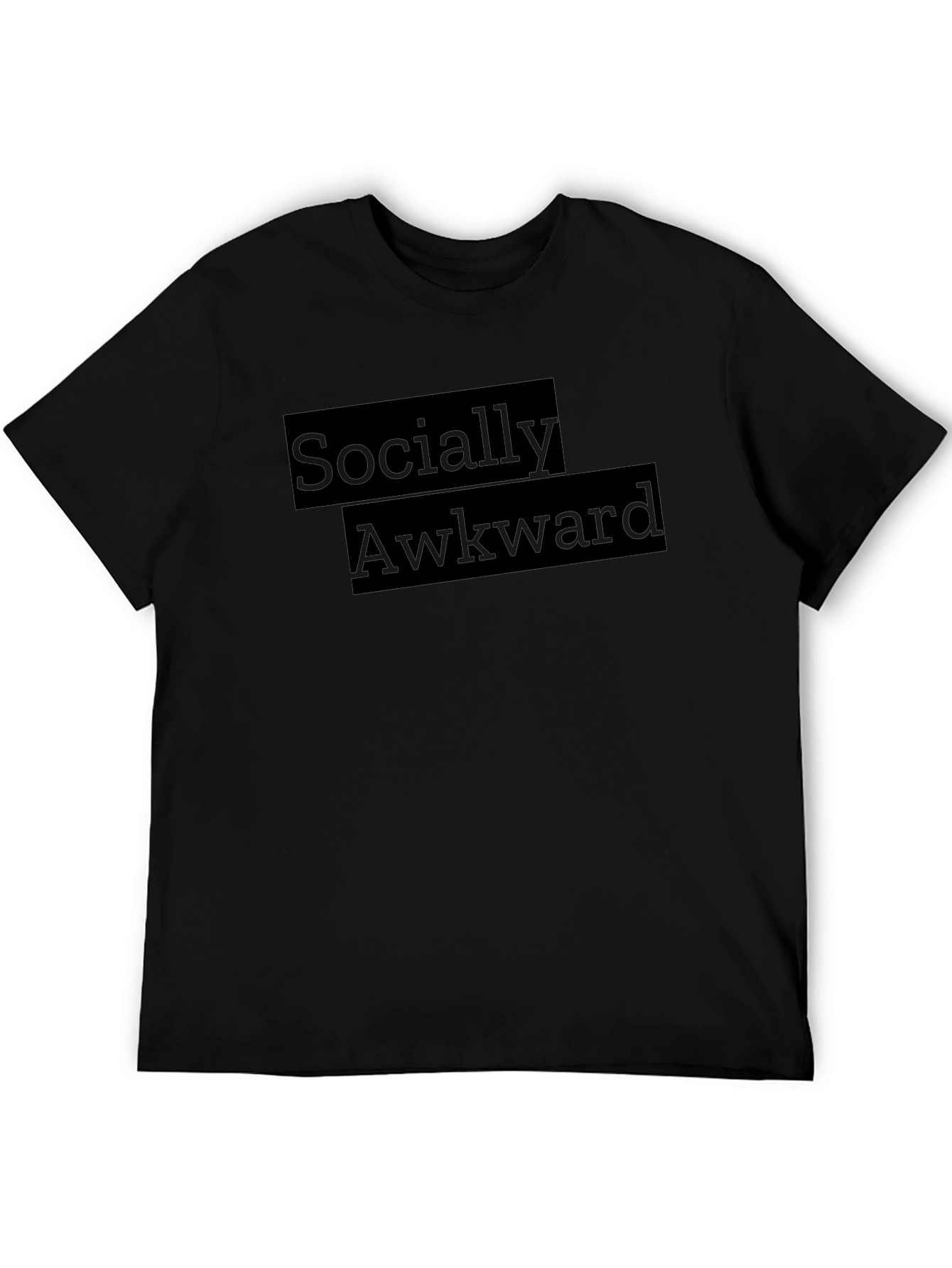Socially Awkward Graphic Tee - Soft Black T-Shirt