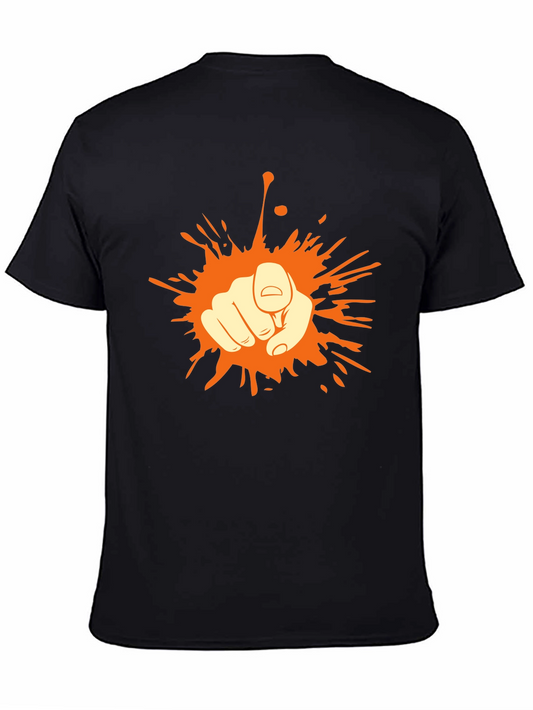 Bold Graphic Print Black T-Shirt