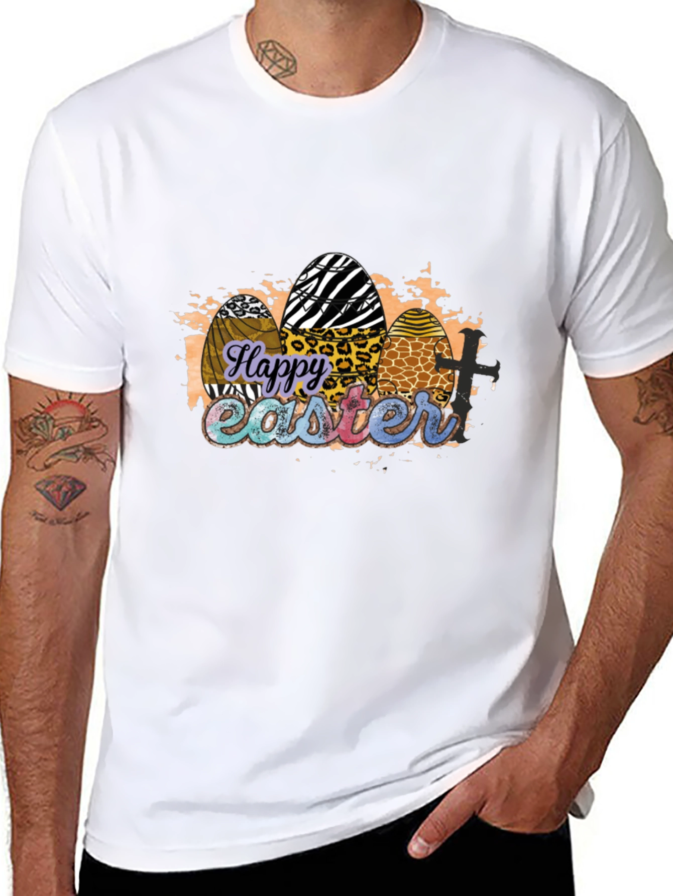 Happy Easter Animal Print Eggs T-Shirt