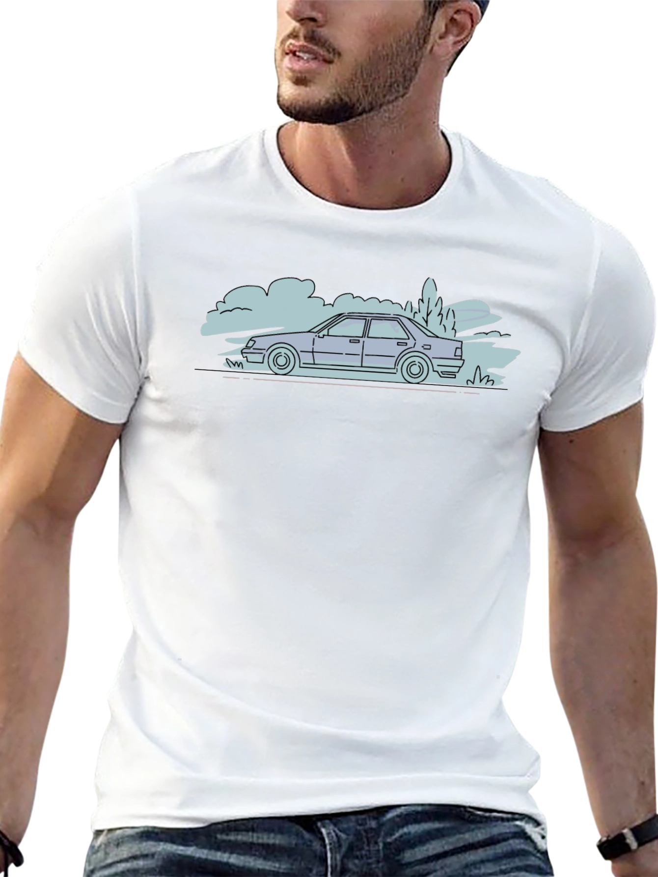 Cool Car Outline T-Shirt