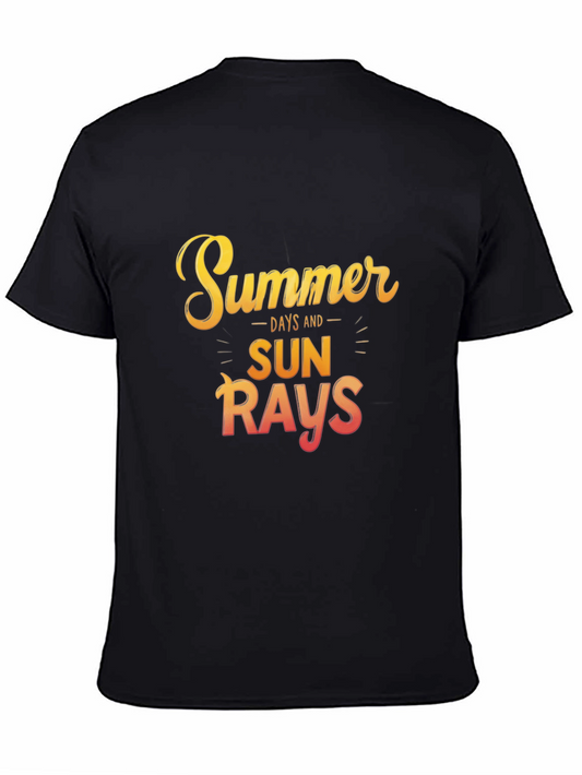 Summer Days Sun Rays Black T-Shirt