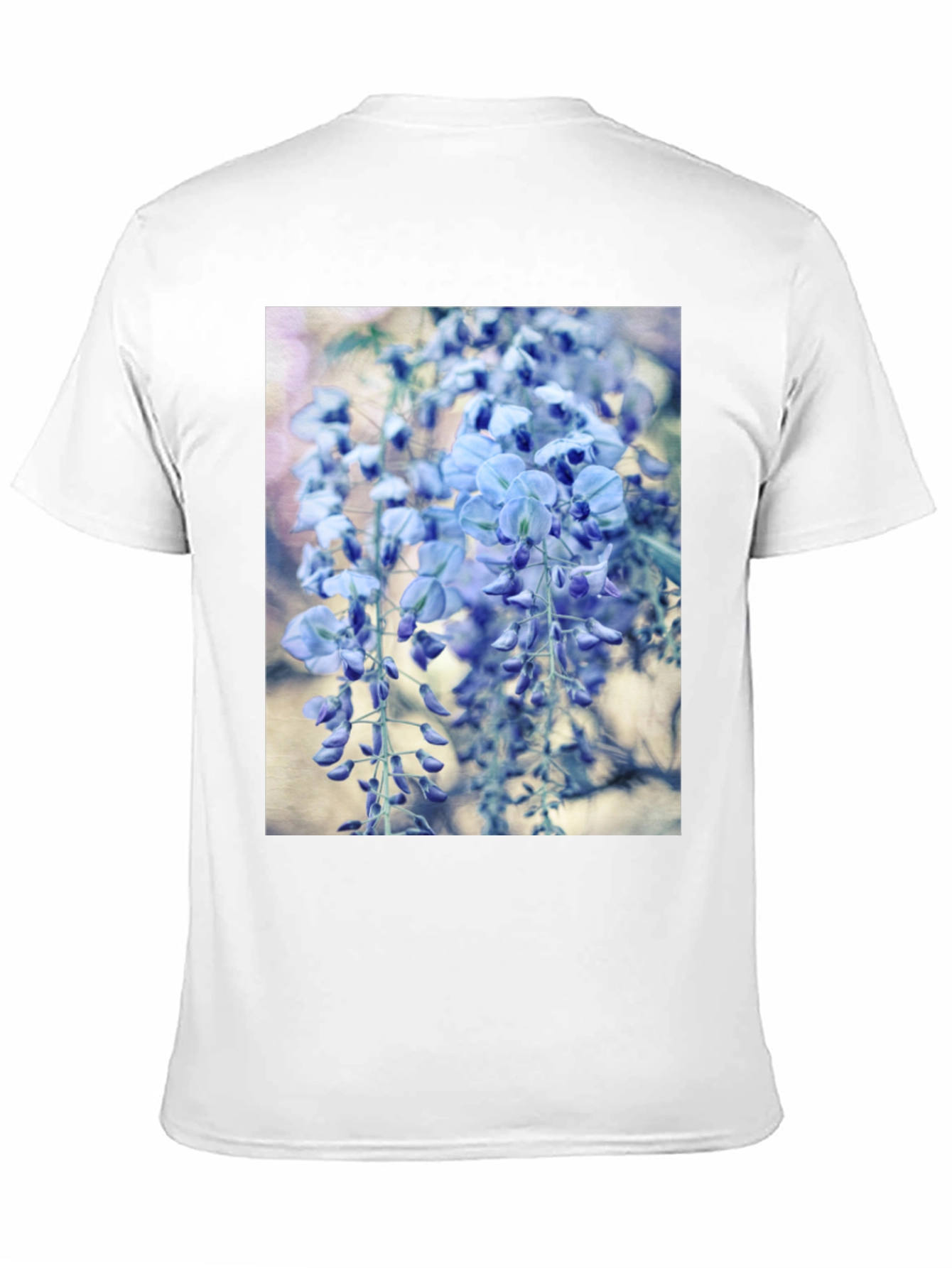 Floral T-Shirt - Hanging Blue Wisteria Print