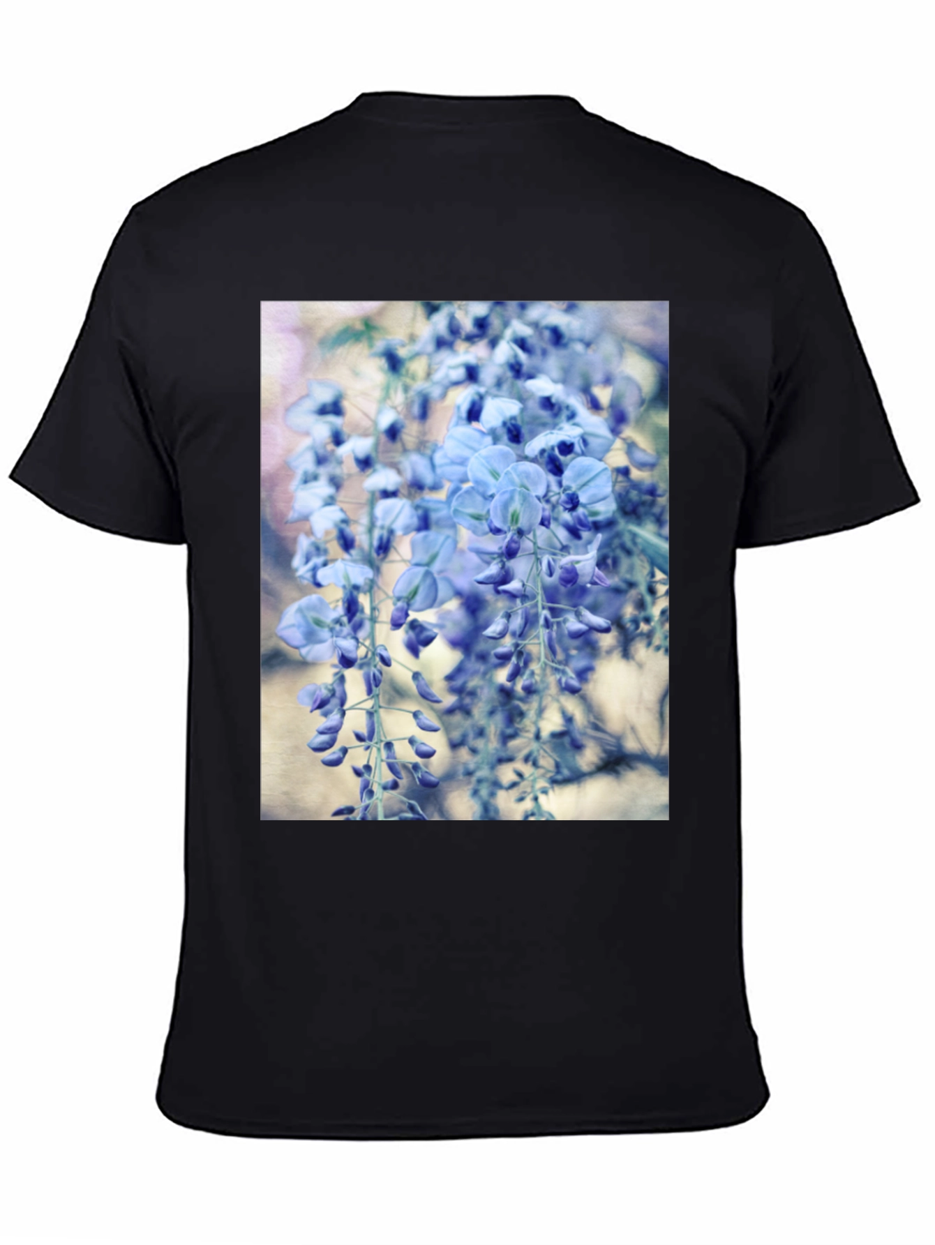 Floral T-Shirt - Hanging Blue Wisteria Print