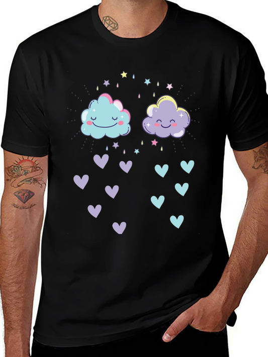 Cute Cloud & Hearts Graphic Tee