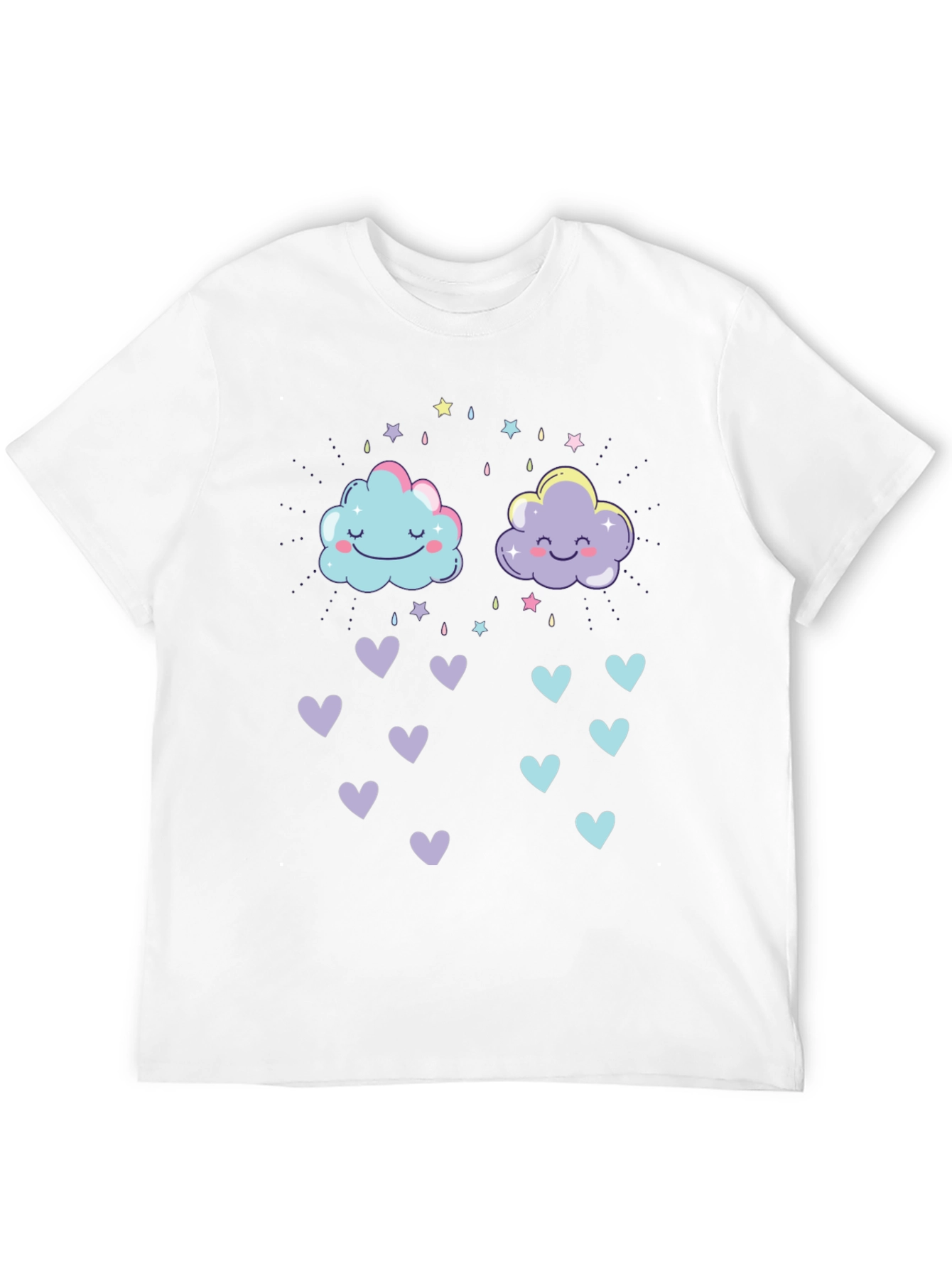 Cute Cloud & Hearts Graphic Tee