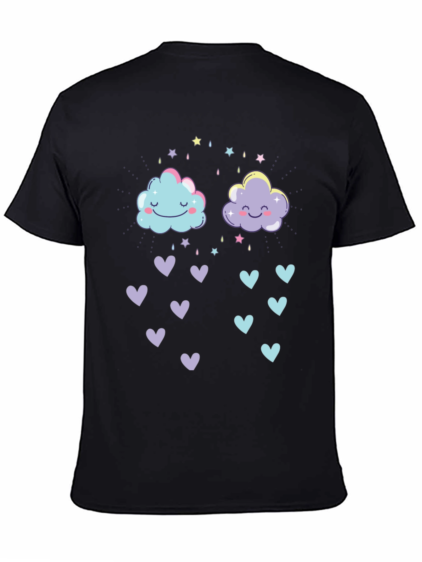 Cute Cloud & Hearts Graphic Tee