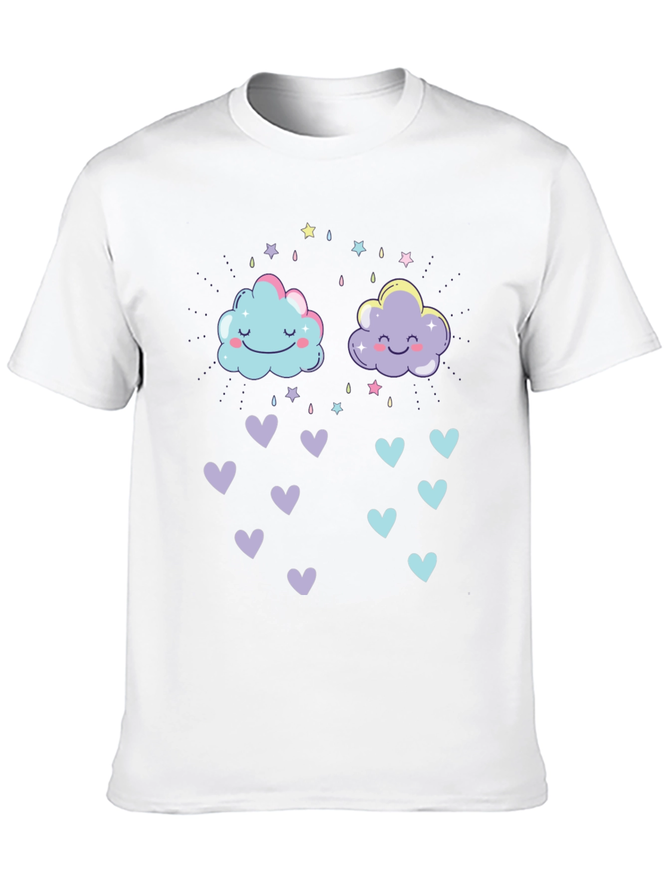 Cute Cloud & Hearts Graphic Tee