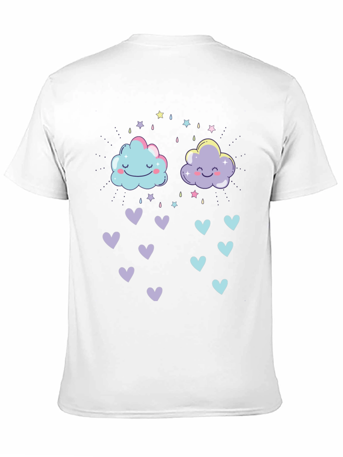 Cute Cloud & Hearts Graphic Tee