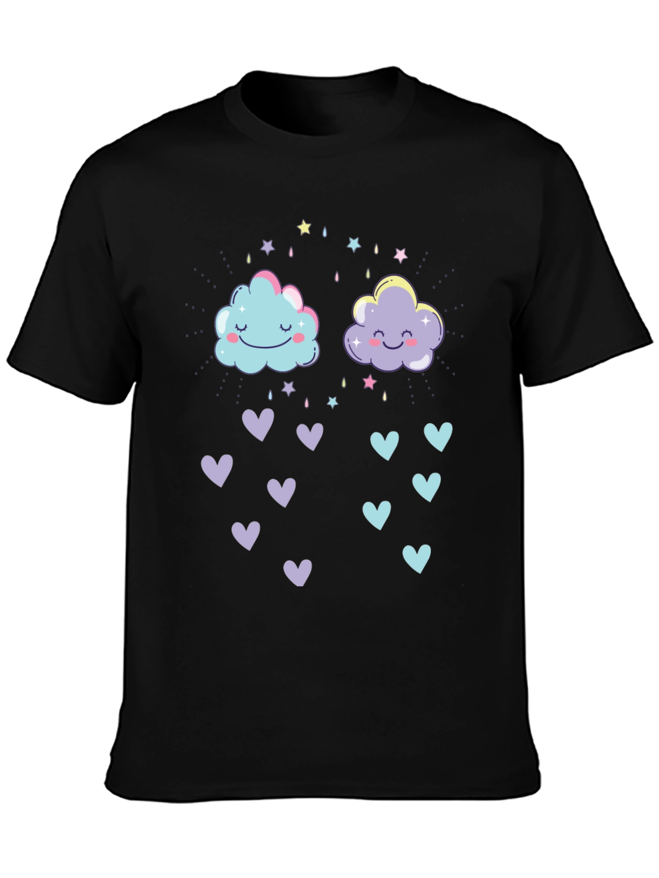 Cute Cloud & Hearts Graphic Tee