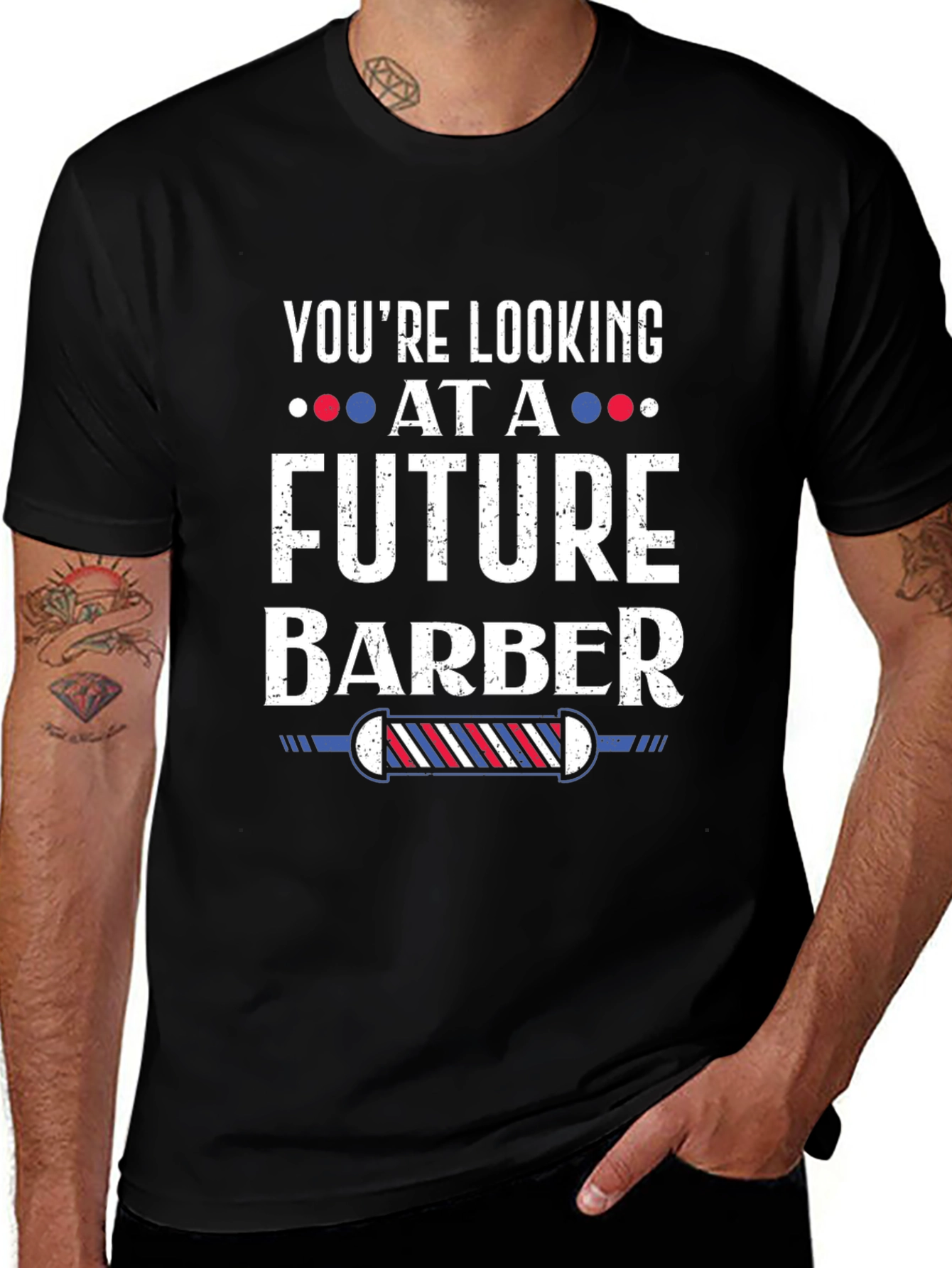 Future Barber Graphic Tee - Mens Black T-Shirt