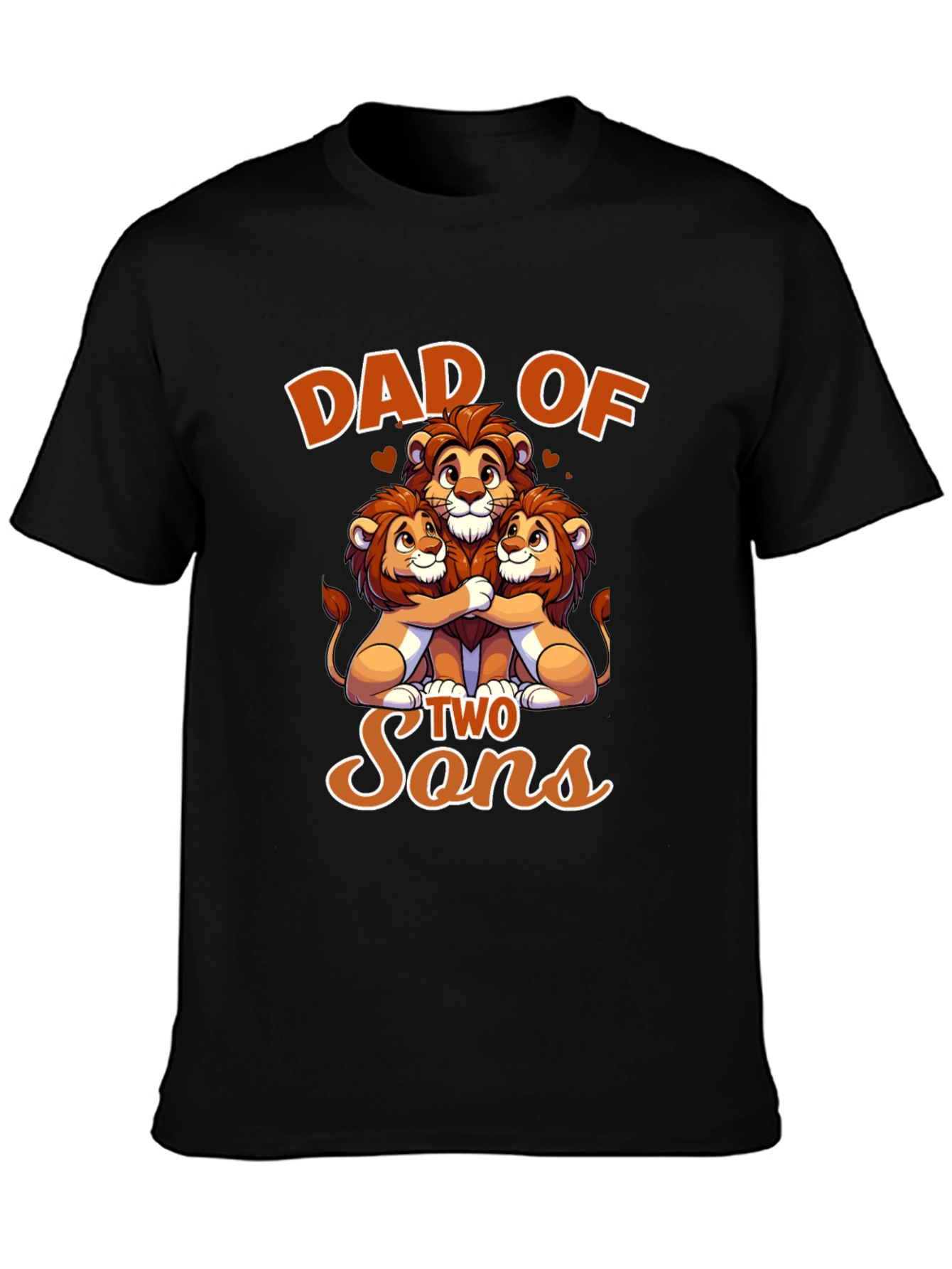 Dad of Two Sons - Lion Family T-Shirt