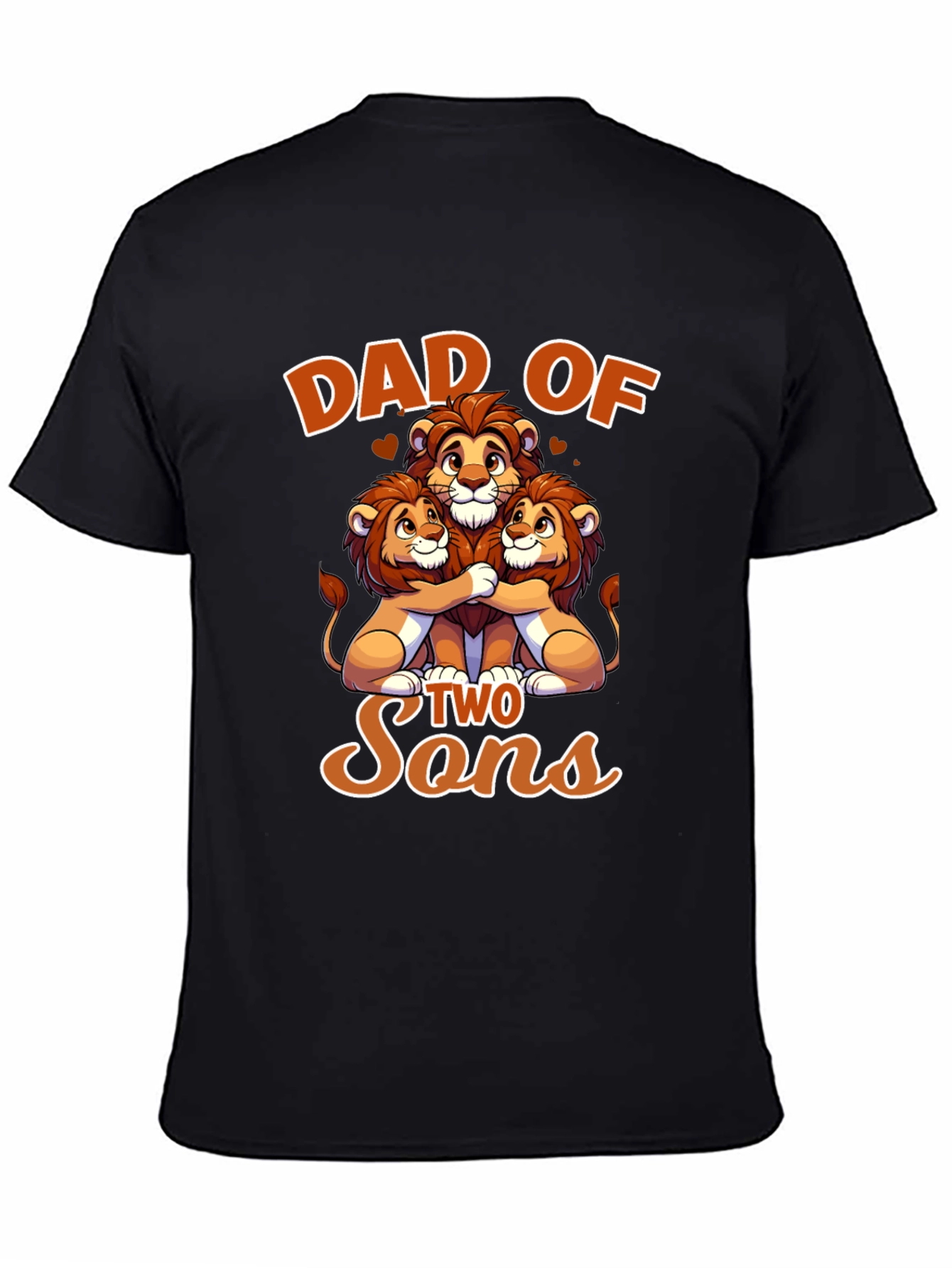 Dad of Two Sons - Lion Family T-Shirt